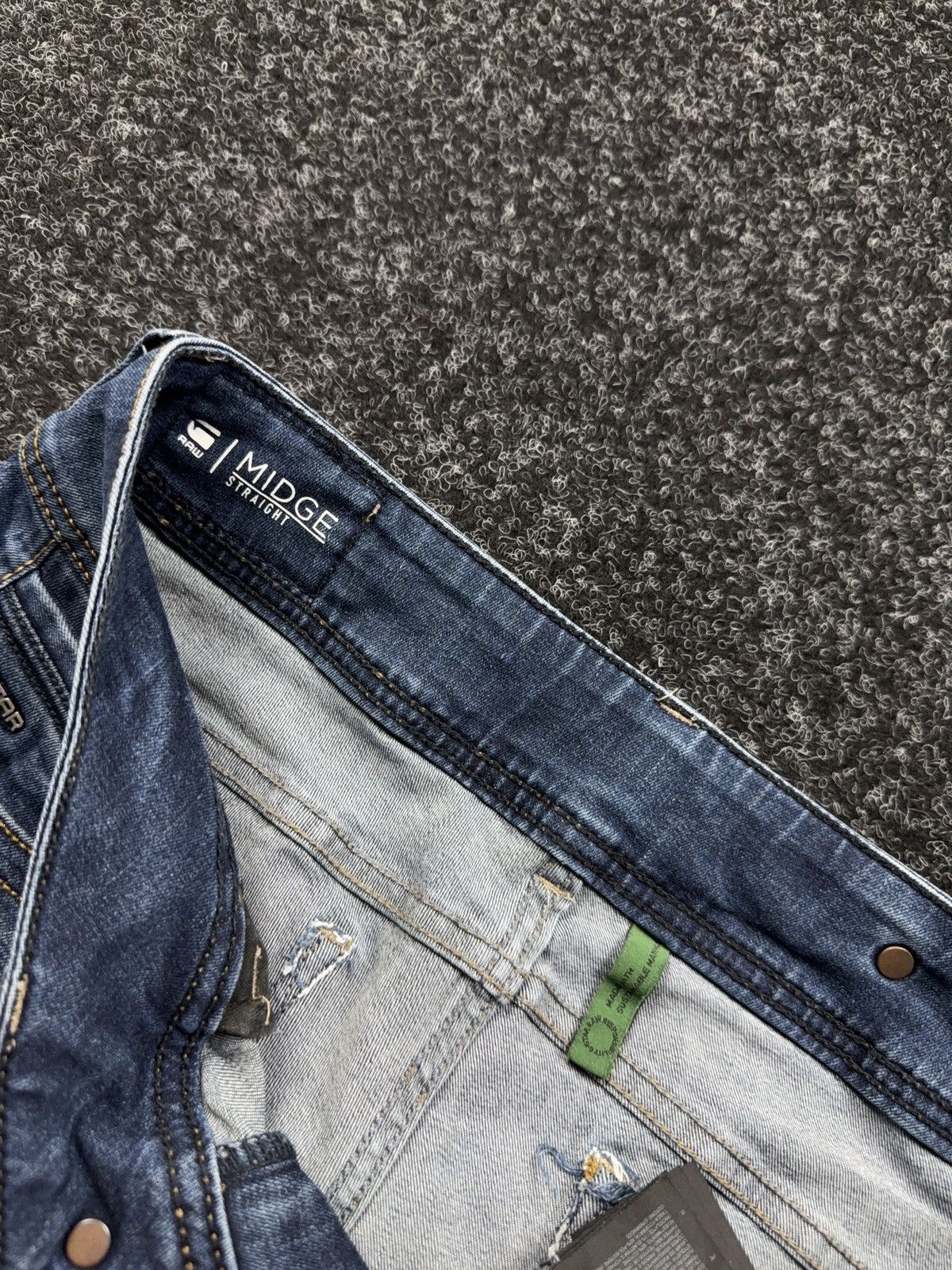 G-Star 00s Y2K G-Star RAW Midge Straight Punk Rock Dark Wash Jeans Size 30" / US 8 / IT 44 - 11 Thumbnail