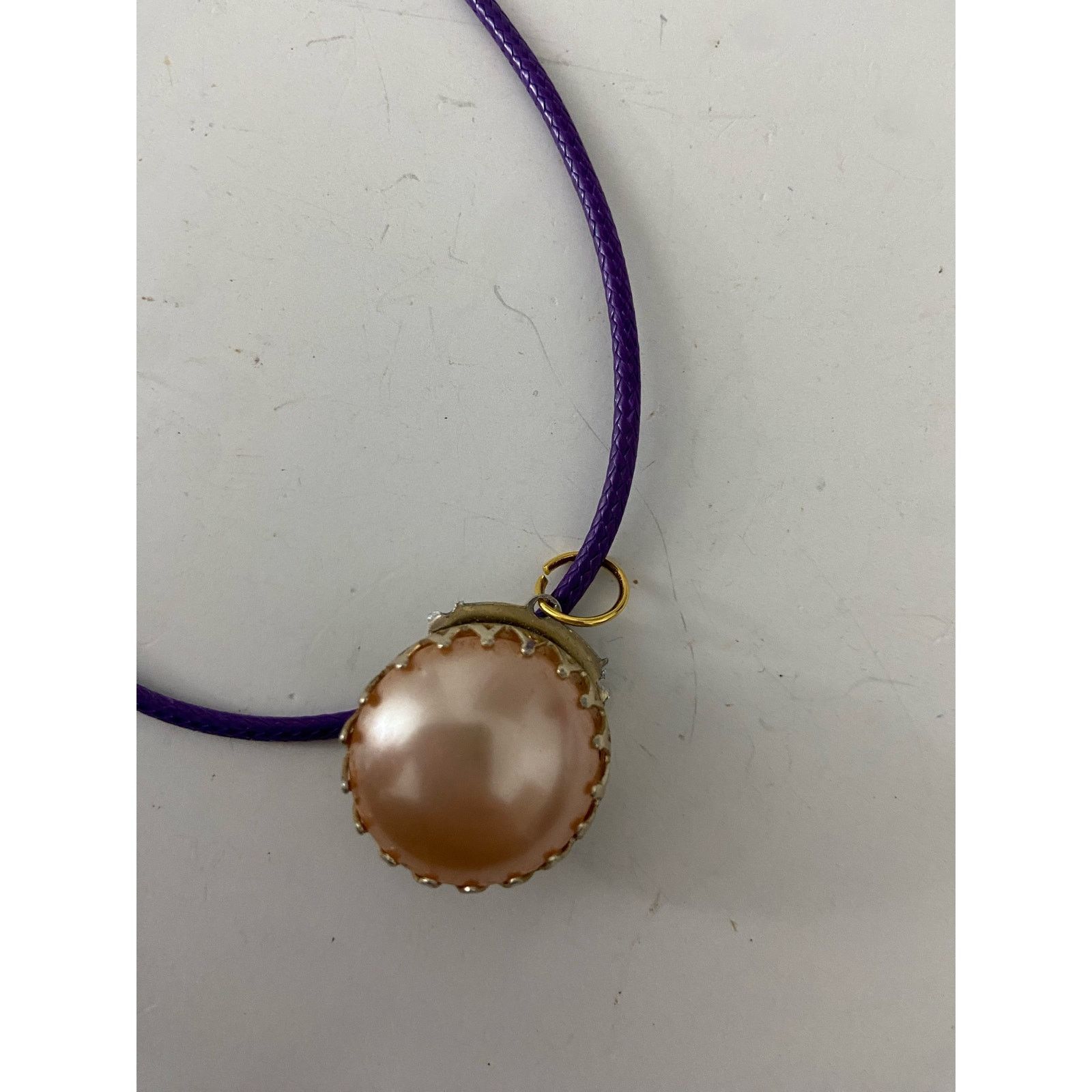 Vintage vintage peach faux pearl pendant necklace Size ONE SIZE - 5 Thumbnail