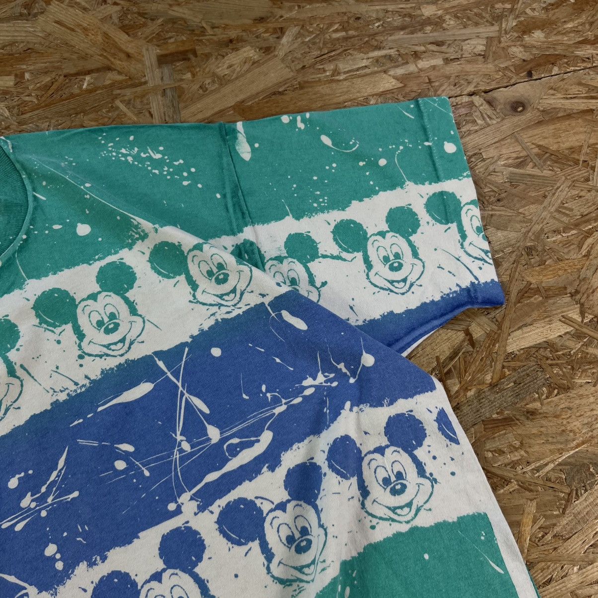 Disney VINTAGE DINSEY MICKEY ALL OVER PRINT T-SHIRT 90S MADE IN USA Size US XL / EU 56 / 4 - 8 Thumbnail
