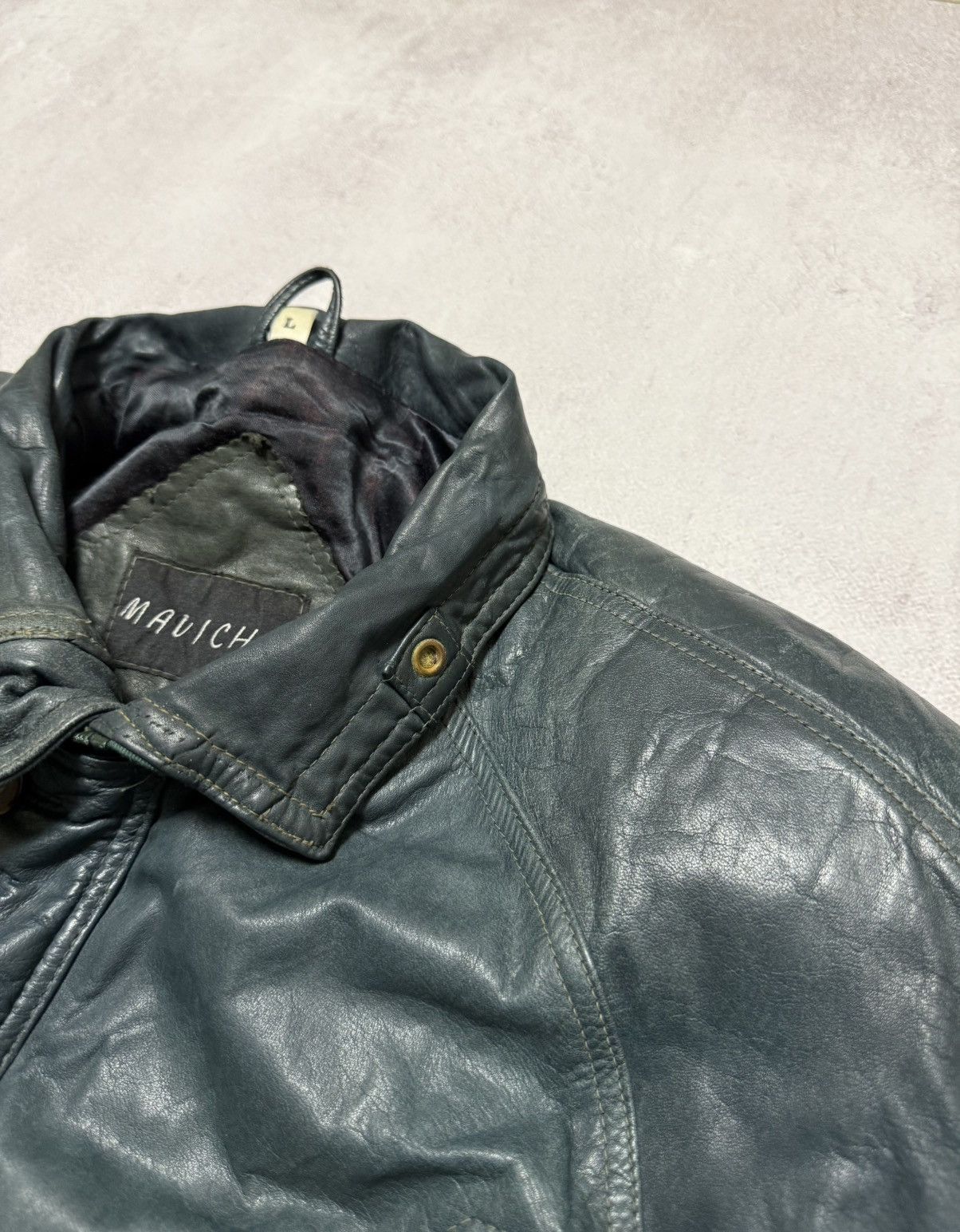 Japanese Brand × Vintage Vintage Leather Jacket Bomber Baggy Amazing Colour Y2K 90s Size US L / EU 52-54 / 3 - 5 Thumbnail