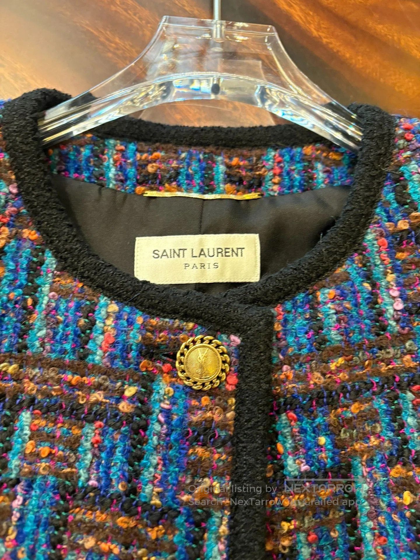 Saint Laurent Paris Saint Laurent Colorful Tweed Jacket. Size S / US 4 / IT 40 - 5 Thumbnail