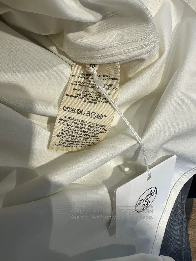Hermes Hermes Classic design of white top Size XS / US 0-2 / IT 36-38 - 8 Thumbnail