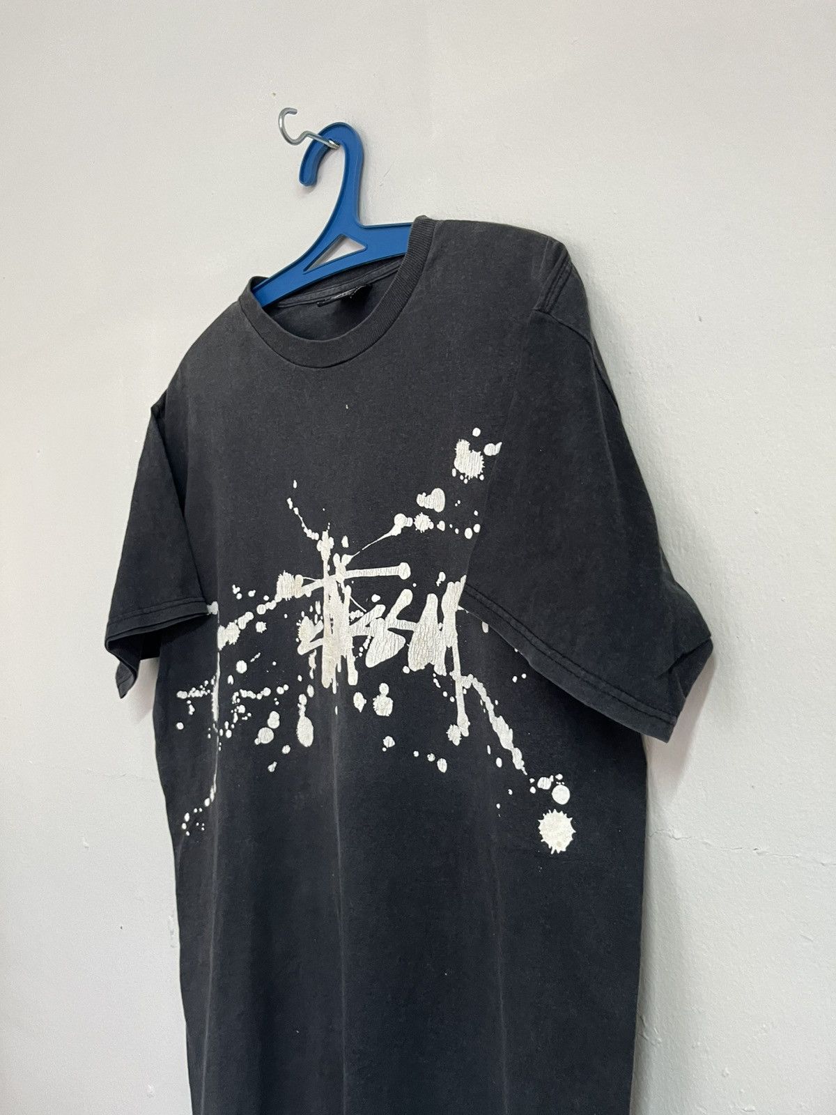 Stussy 💥DELETE💥Vintage Y2K Stussy Splash Logo Sunfaded Black Size US M / EU 48-50 / 2 - 6 Thumbnail