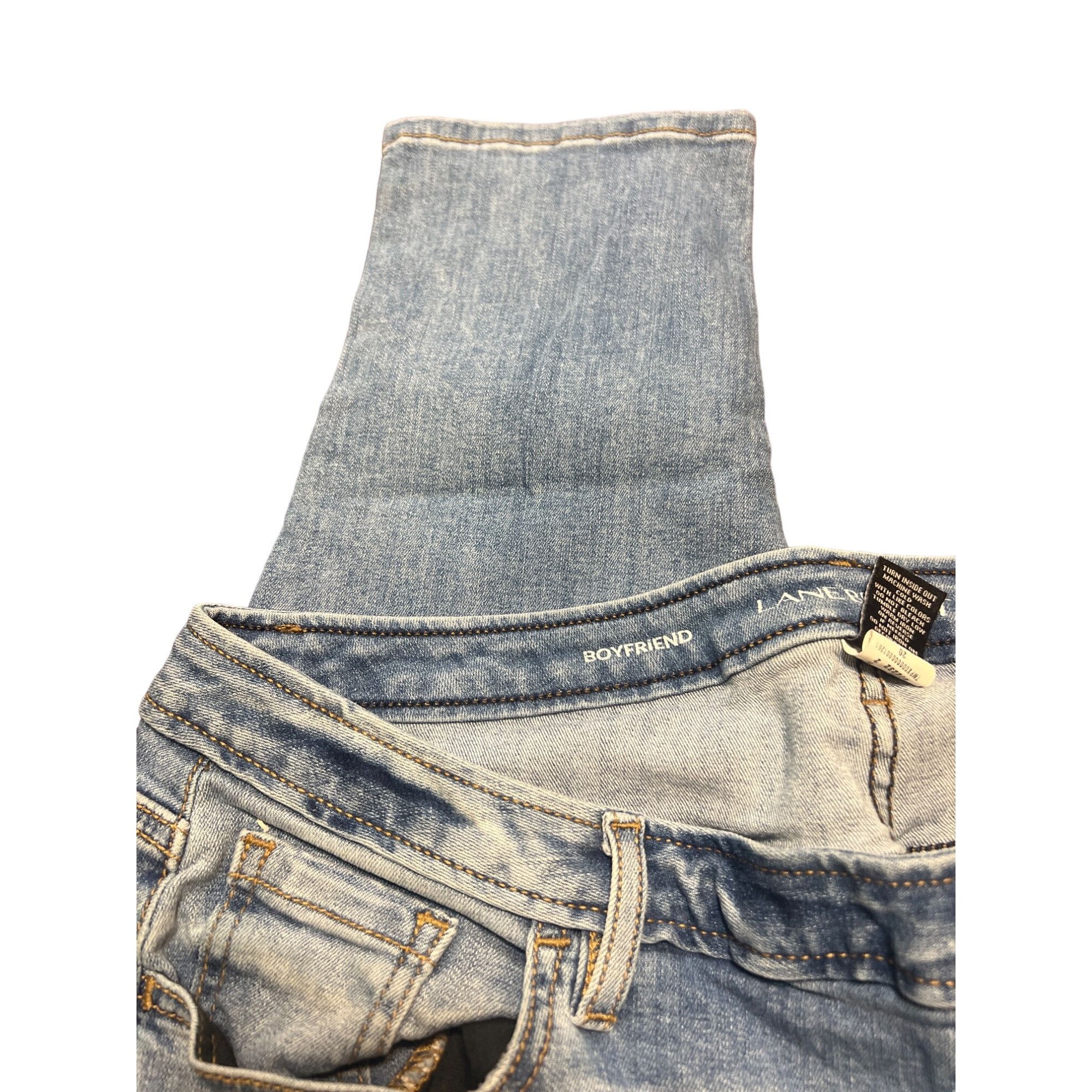 Other Lane Bryant Boyfriend Distressed Patchwork Jeans Light Wash Size 42" / US 20 - 3 Thumbnail