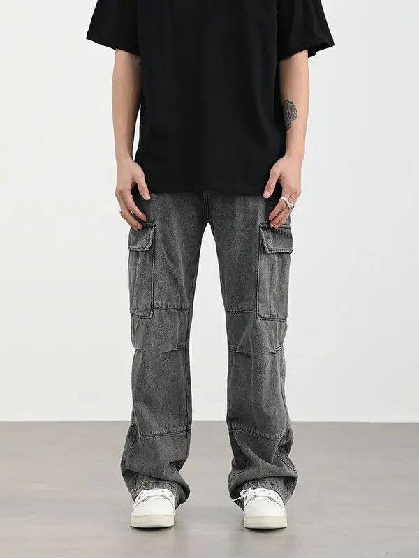 VIBE baggy distressed faded cargo jeans Size US 30 / EU 46 - 5 Thumbnail