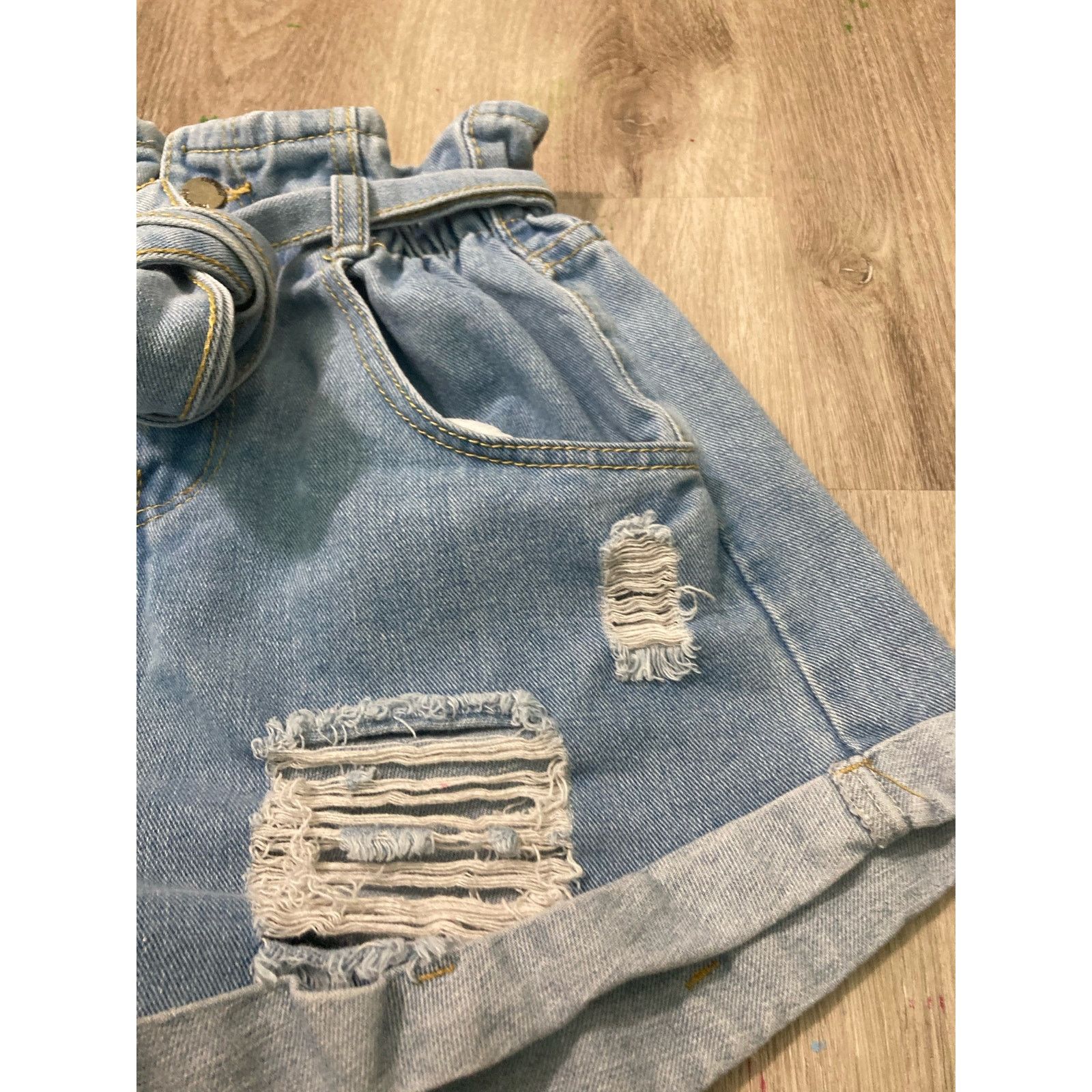 Shein Shein Women's XS High Rise Denim Blue Shorts Casual Fashion Size 22" - 6 Thumbnail