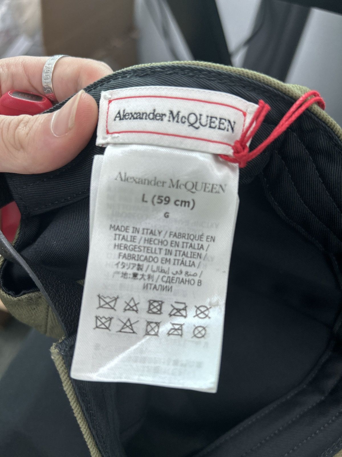 Alexander McQueen Embroidered Skull Baseball Cap size M