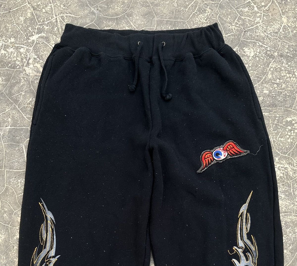 Vintage × Von Dutch RARE Von Dutch Flying Eyeball Jogger Sweatpants Black Size US 33 - 5 Thumbnail