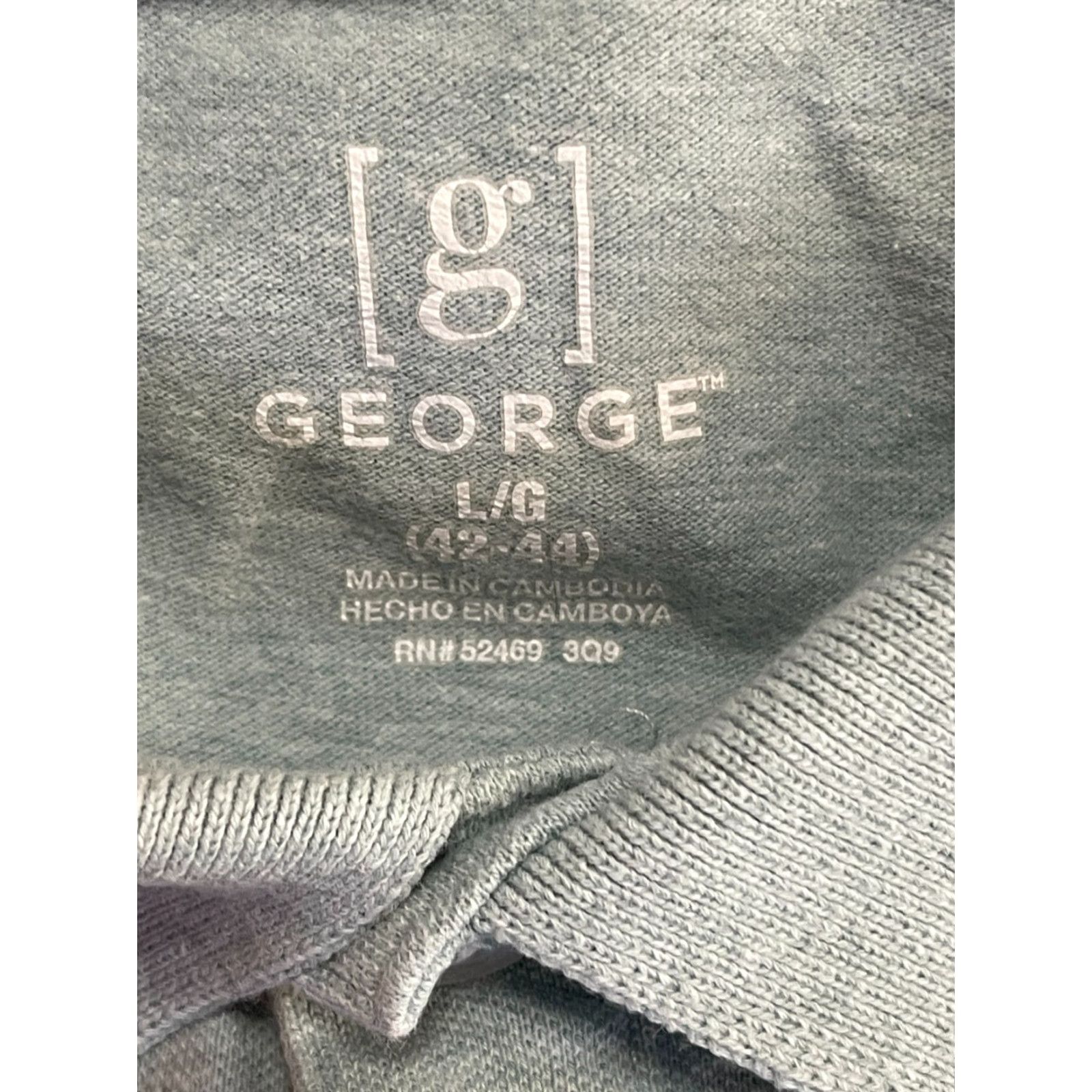 George VINTAGE George Shirt Mens Large Gray Polo Short Sleeve Size US L / EU 52-54 / 3 - 6 Thumbnail