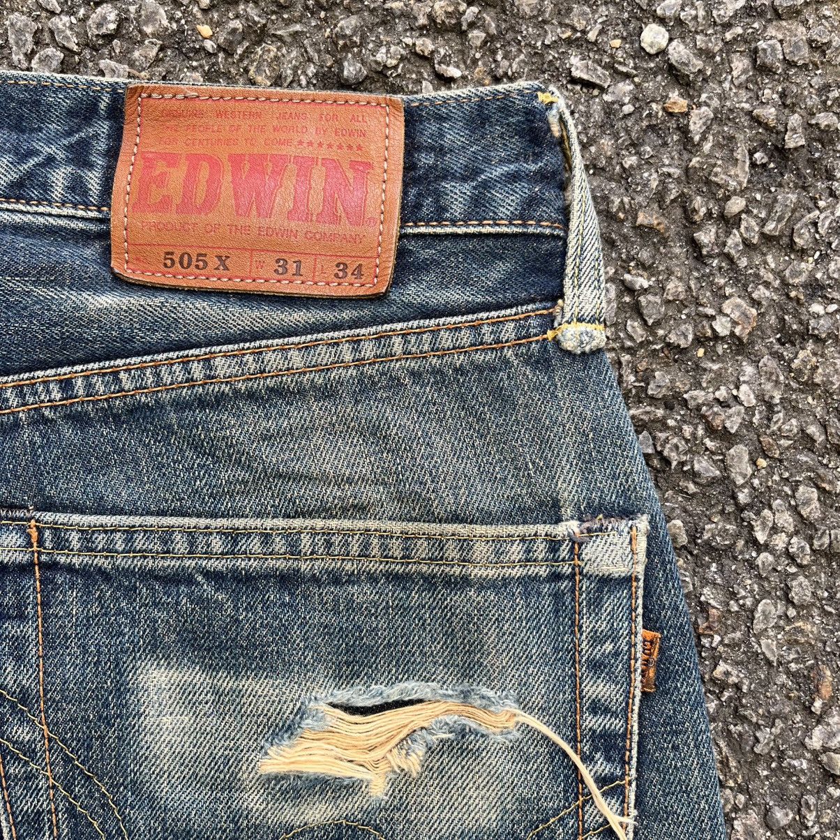 Hysteric Glamour VINTAGE EDWIN 505X SELVEDGE MUDWASH RUSTY DISTRESSED DENIM Size US 31 - 14 Thumbnail