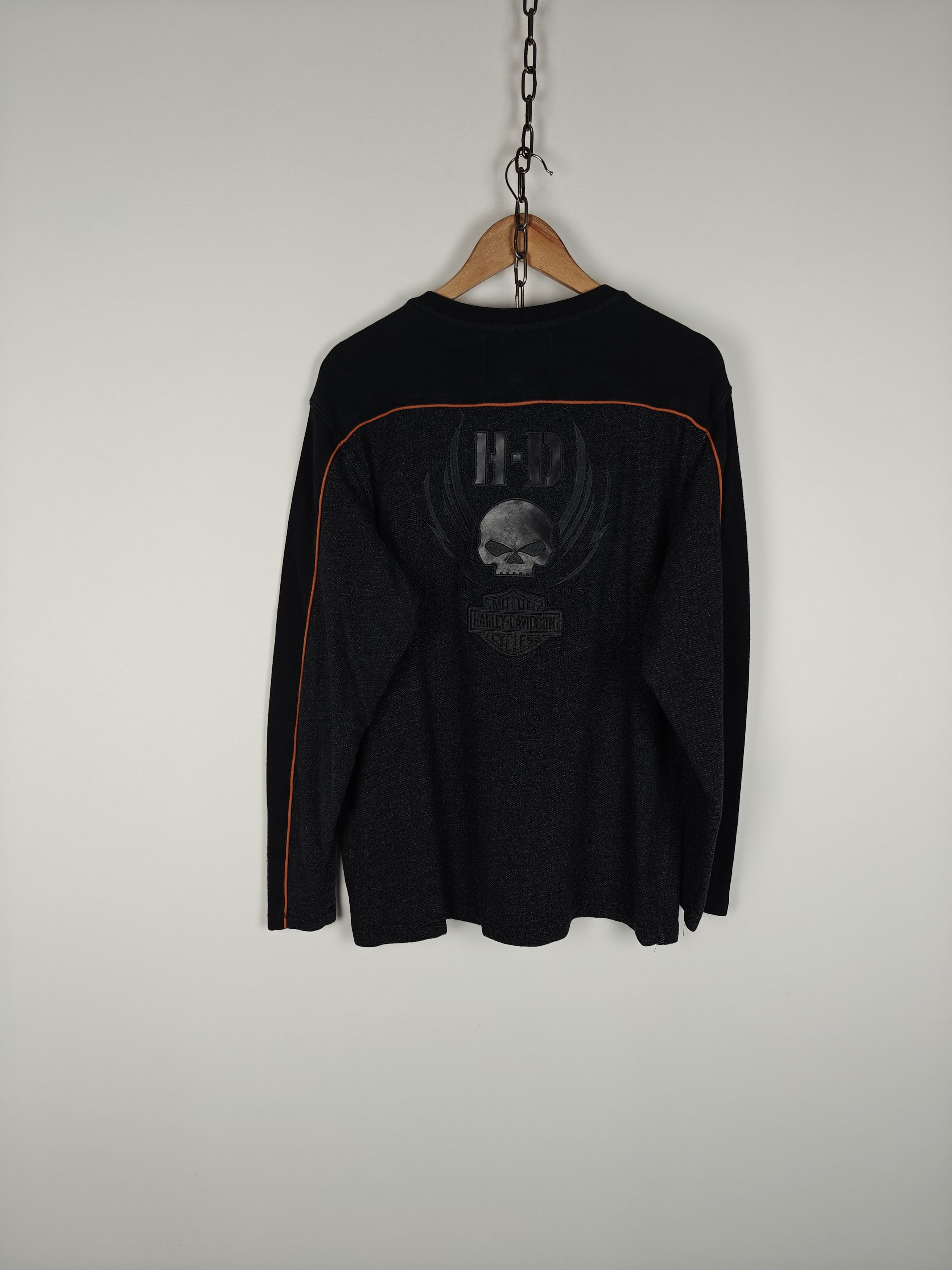 Harley Davidson Harley Davidson VTG Skull Sweatshirt Logo Gray L Size US L / EU 52-54 / 3 - 8 Thumbnail