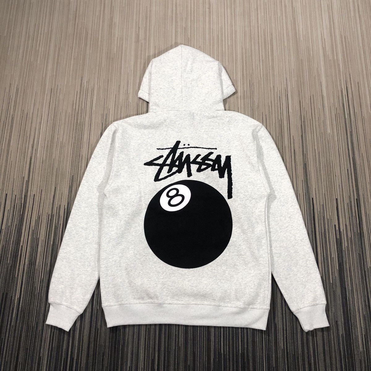 image of Stussy 8-Ball Hoodie in Ash Heather, Men's (Size Medium)
