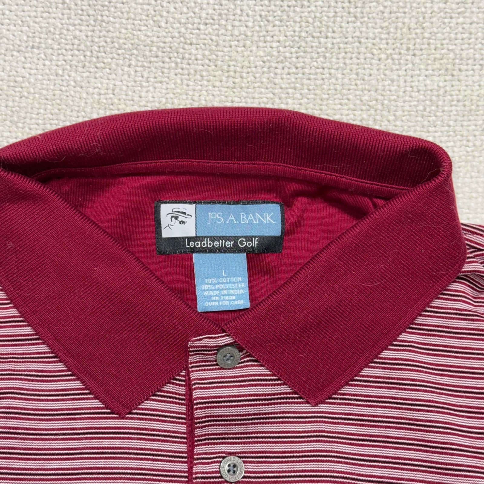 Jos. A. Bank Jos. A. Bank Leadbetter Golf Striped Polo | Sz L Size US L / EU 52-54 / 3 - 4 Thumbnail