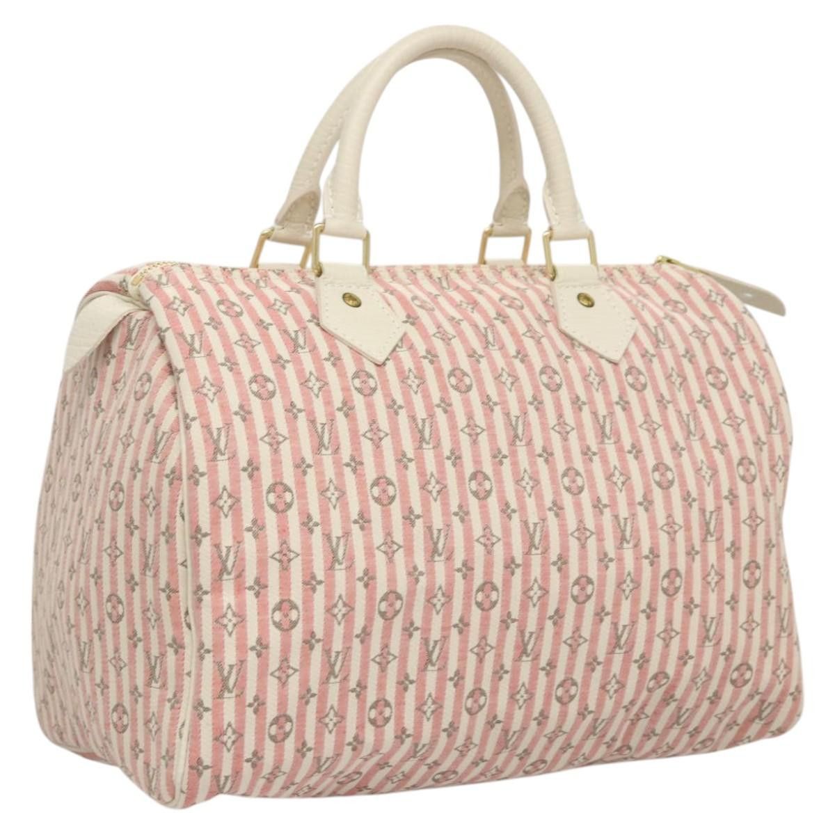 Louis Vuitton Monogram Mini Lin Croisette Speedy 30 Bag Pink M95501 Auth Kd277Am, Women's