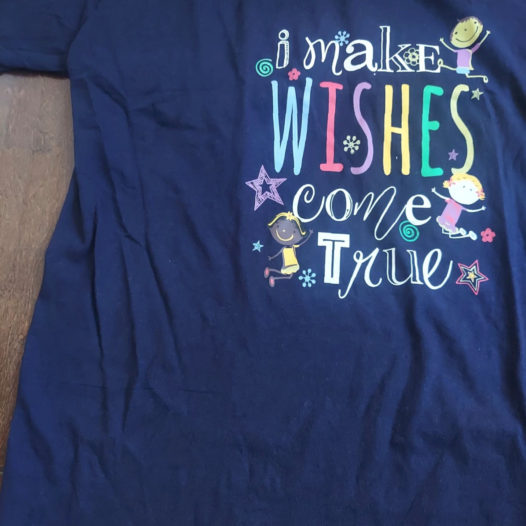 Vintage Unbranded Men’s Blue Short Sleeve I Make Wishes Come True Graphic Print T-shirt L Size US L / EU 52-54 / 3 - 7 Thumbnail