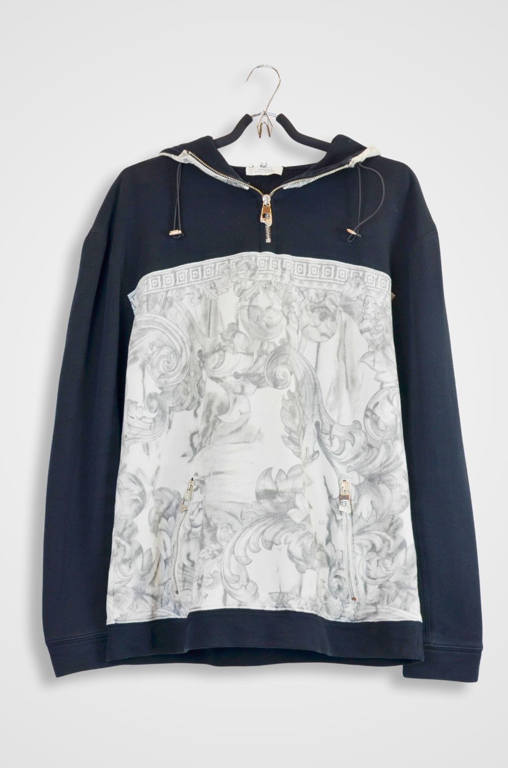 Versace Versace Collection Baroque Print Half-Zip Hoodie – Size L Size US L / EU 52-54 / 3 - 1 Thumbnail