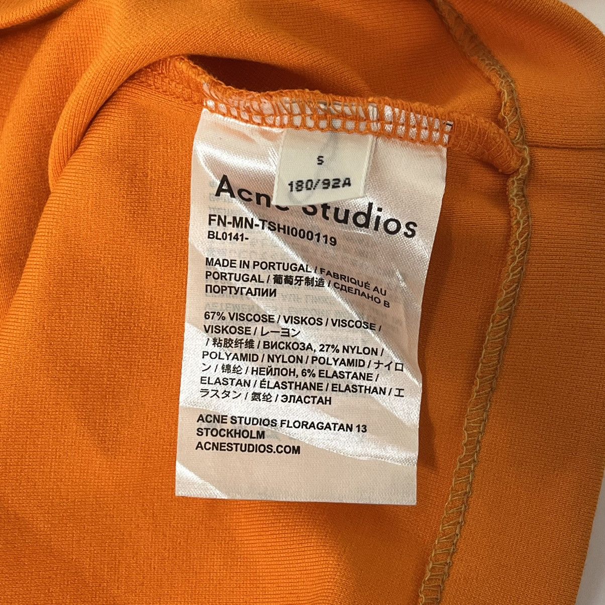 Acne Studios Acne Studios logo neck carrot orange Size US S / EU 44-46 / 1 - 3 Thumbnail