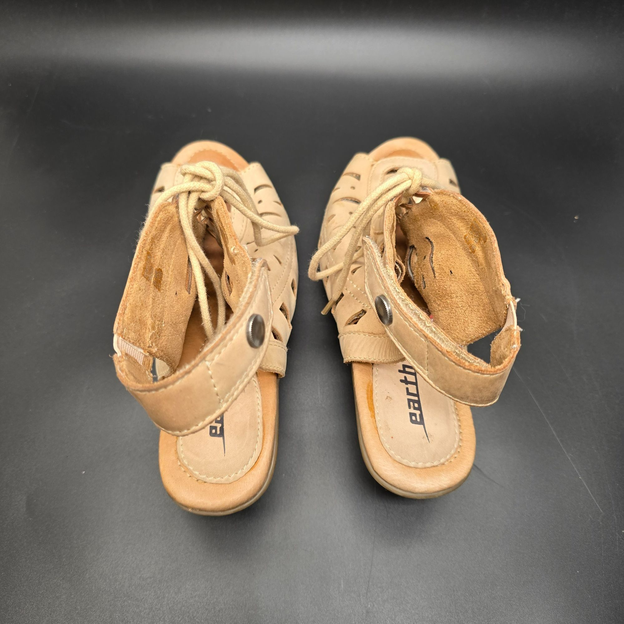 Other Earth Sandals Kristen Leather Upper Peep Toe Heeled 6.5B Wit Size US 6 / IT 36 - 9 Thumbnail
