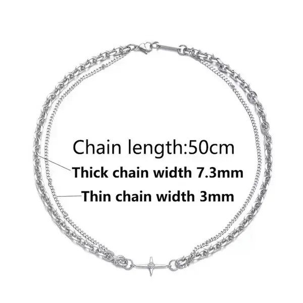 Other Double Chain Cross Necklace Size ONE SIZE - 5 Thumbnail