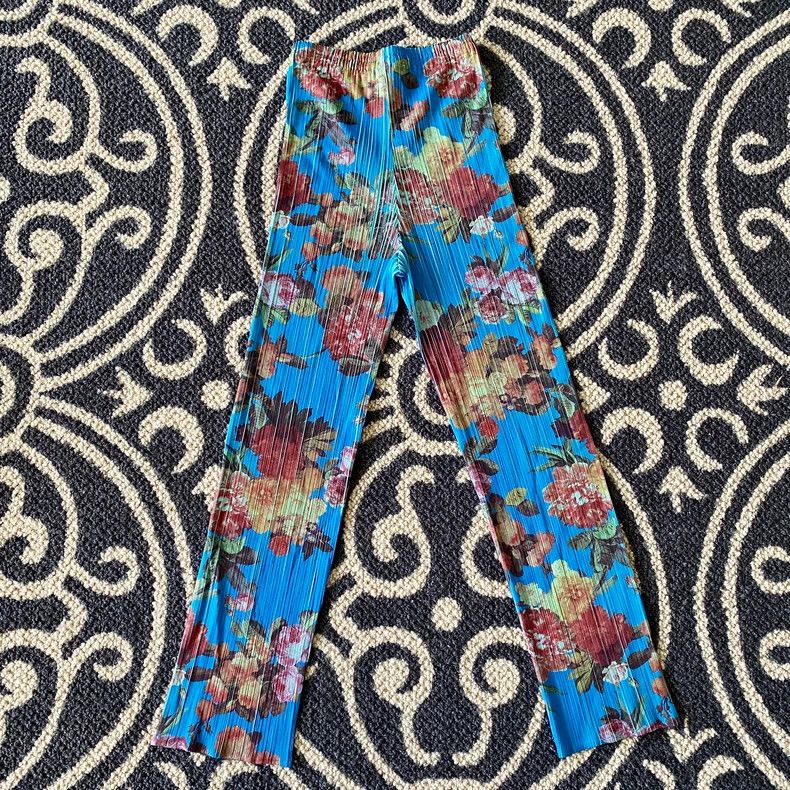 Issey Miyake Issey Miyake Blue rose pleated pants Size 25" / US 0 / IT 36 - 3 Thumbnail