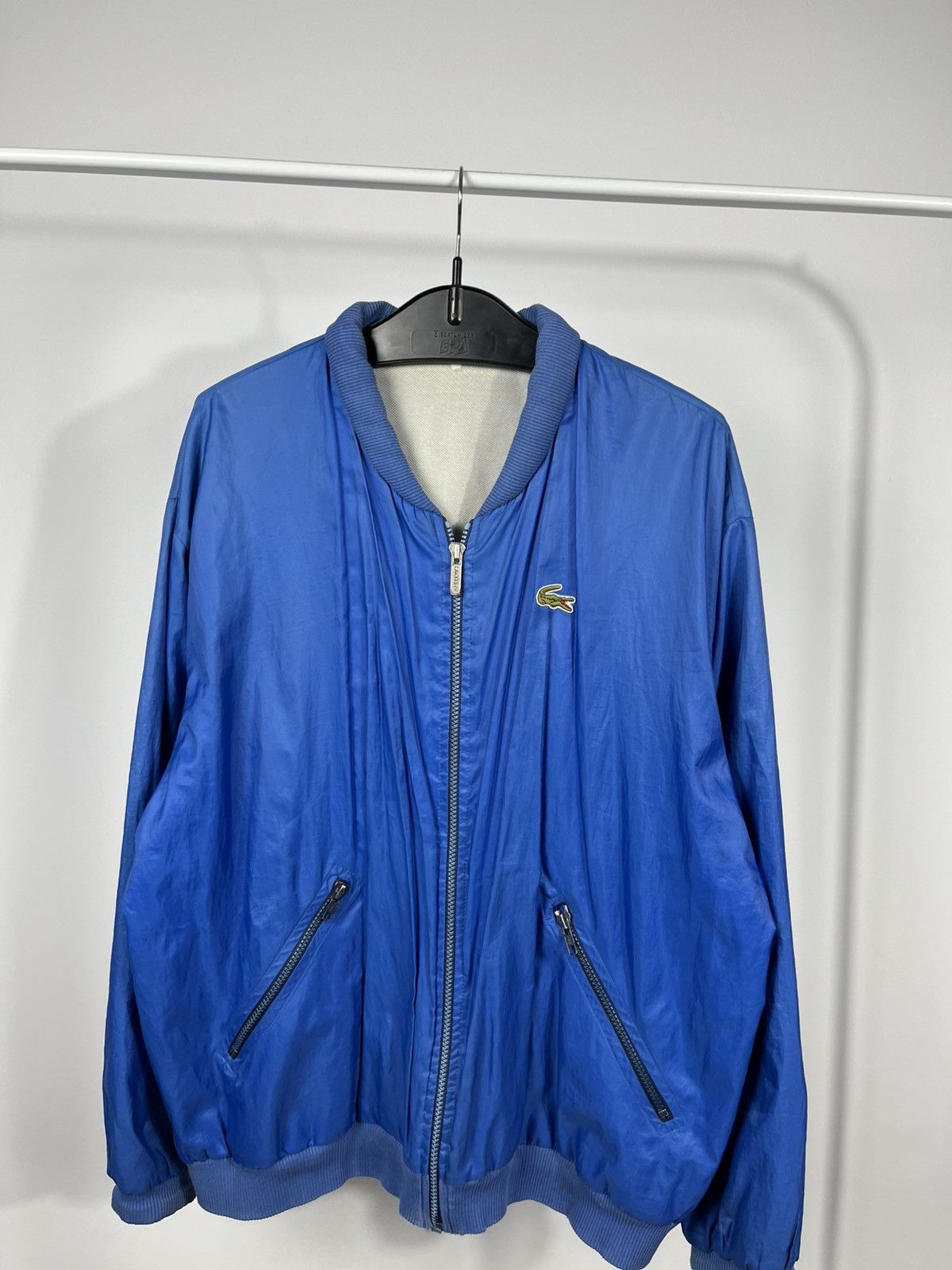 Lacoste Vintage Lacoste Bomber Jacket Blue Full Zip Made in France Size US XXL / EU 58 / 5 - 2 Thumbnail