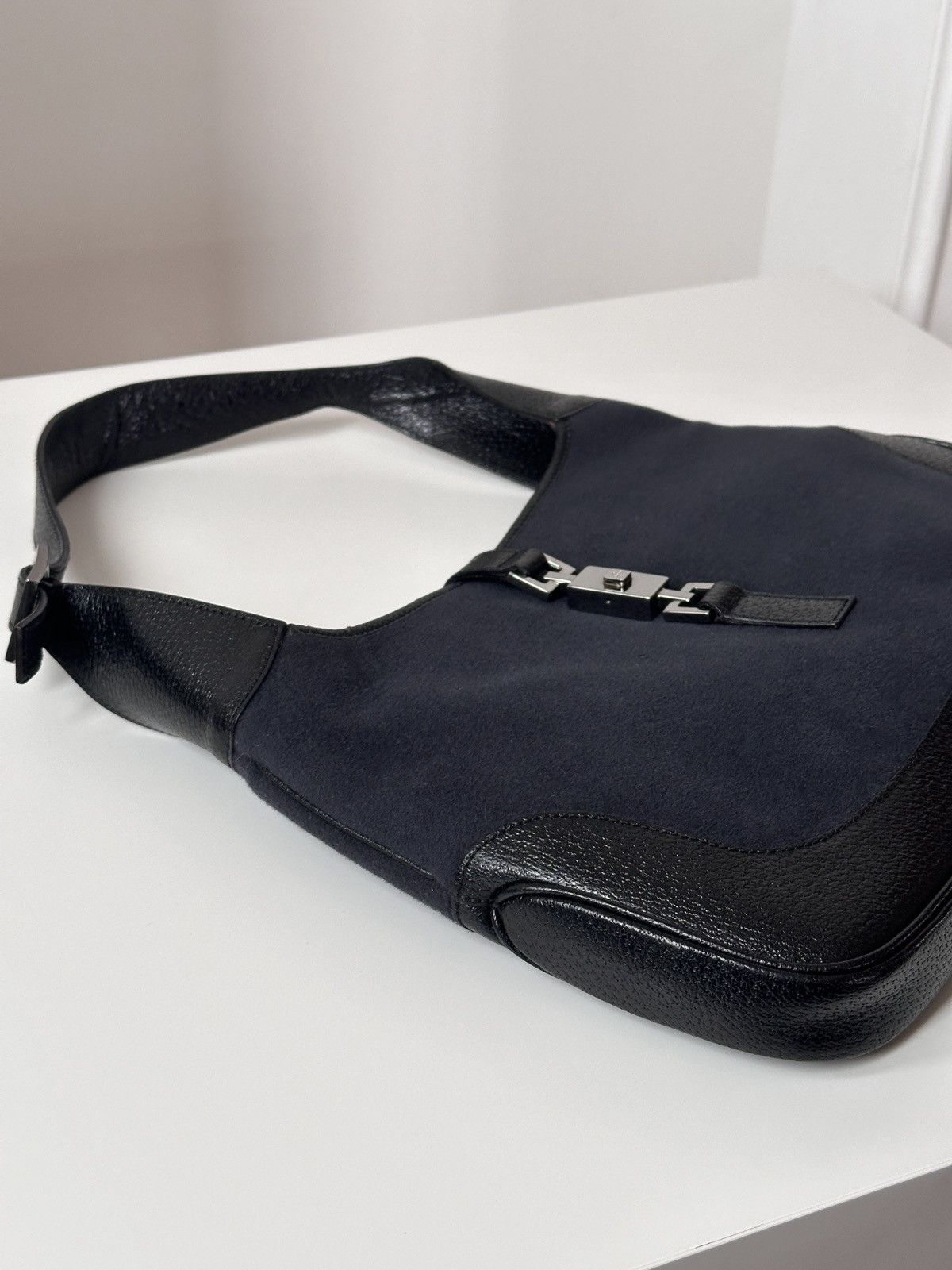 Gucci GUCCI Jackie Bag Wool Leather Black / Navy 001•3306 Size ONE SIZE - 5 Thumbnail