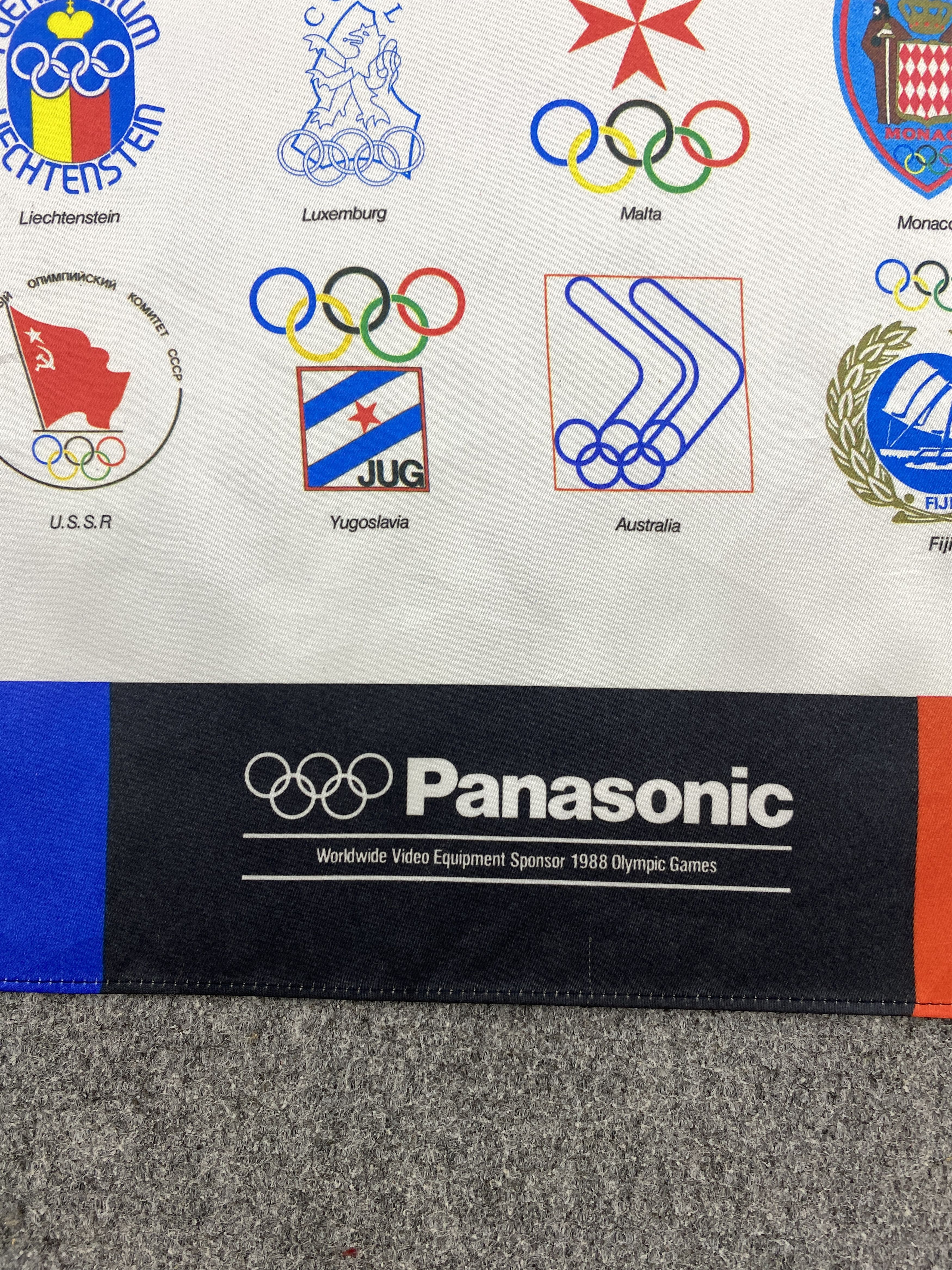 Japanese Brand Panasonic 1988 Olympic Silk Scarf / Silk Shawl SN0226 Size ONE SIZE - 5 Thumbnail