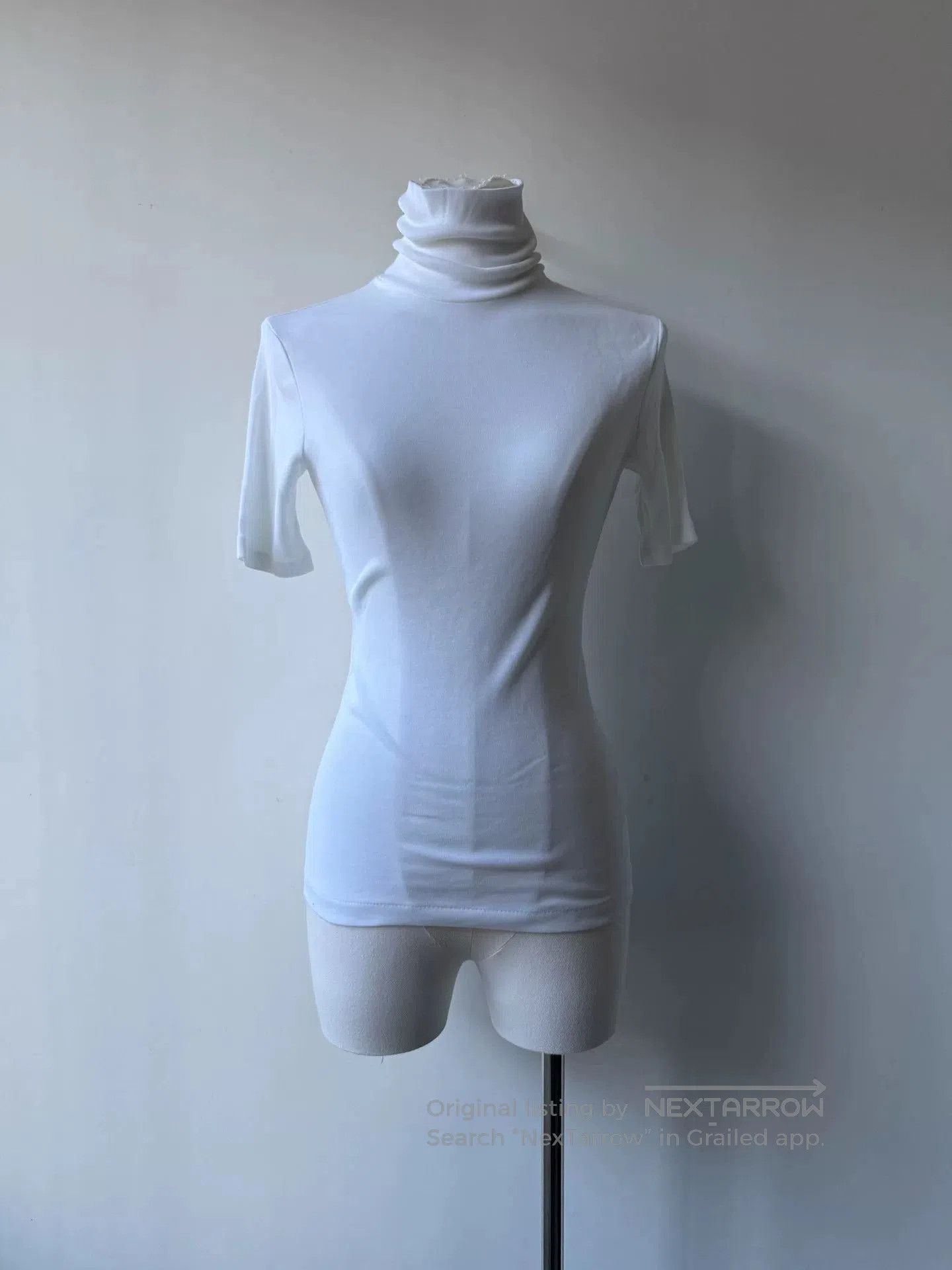 Yohji Yamamoto Y's High Neck Short Sleeve T-Shirt.