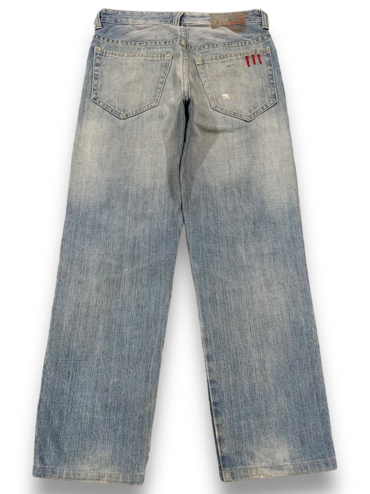 Beams Plus Vintage Japanese Brand Beams Patched Distressed Grunge Jeans Size US 29 - 2 Thumbnail