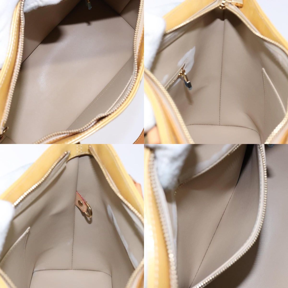 Louis Vuitton LOUIS VUITTON Monogram Vernis Houston Hand Bag Beige M91004 Size ONE SIZE - 12 Thumbnail