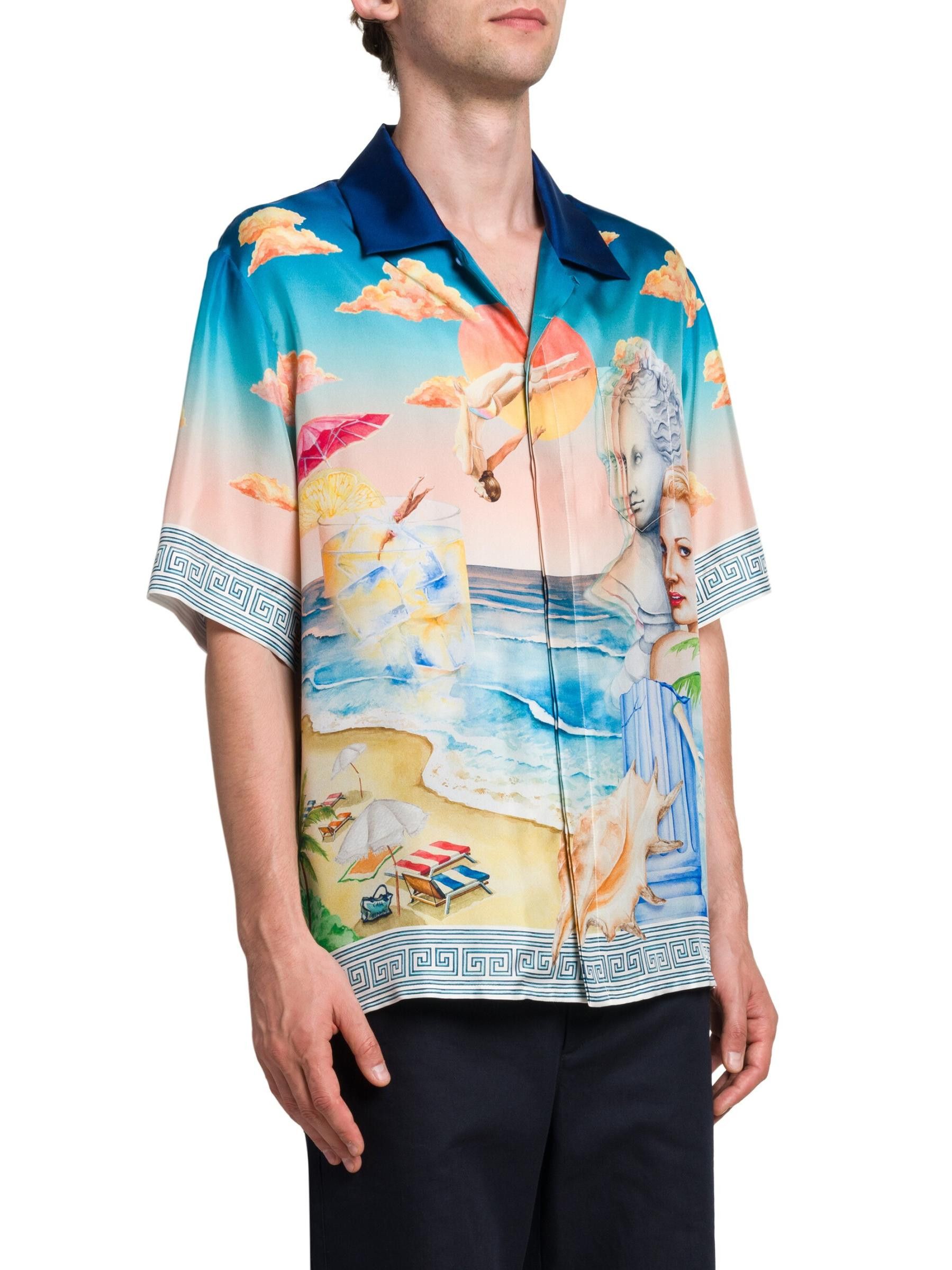 Casablanca os11x0725 Printed Cuban Shirt in Multicolor Size US S / EU 44-46 / 1 - 3 Thumbnail
