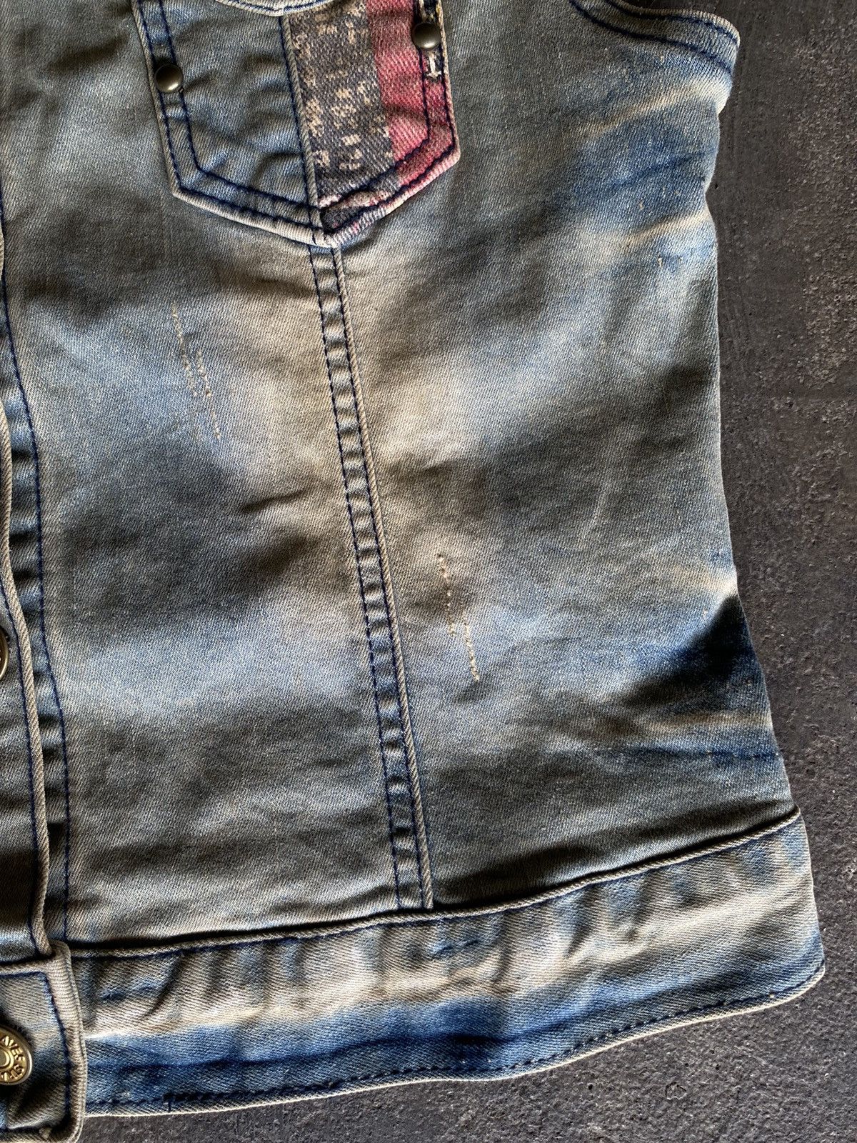 If Six Was Nine YEOMIGO PUNK DENIM VEST JACKET Size US S / EU 44-46 / 1 - 6 Thumbnail