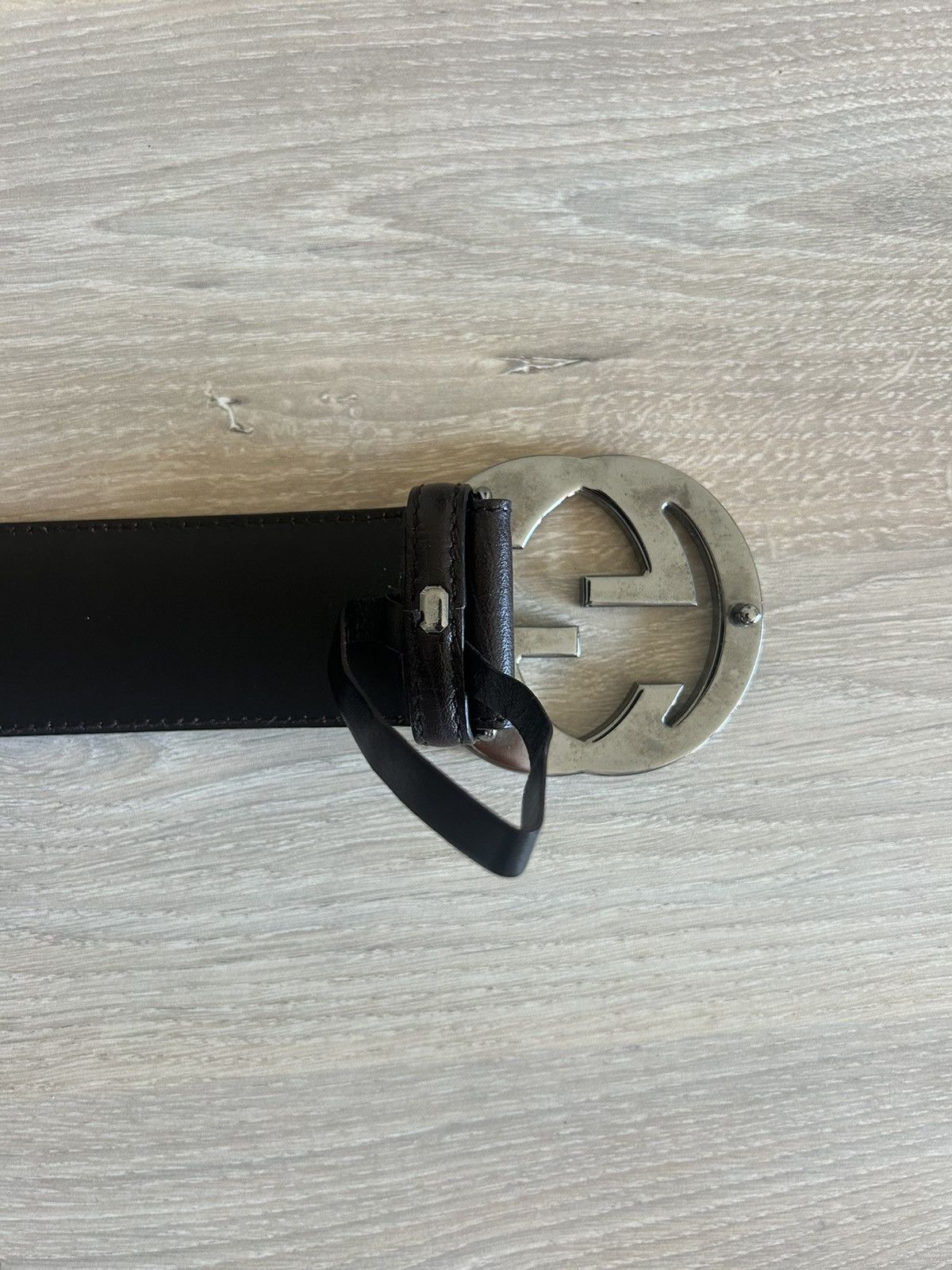 Gucci Gucci Brown Leather GG Supreme Web Belt Size 38 - 14 Thumbnail