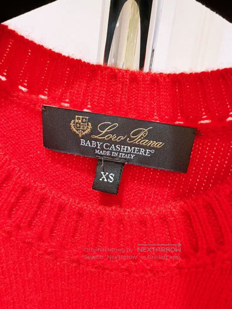 Loro Piana Loro Piana Limited Edition Rabbit Red Cashmere Sweater Size XS / US 0-2 / IT 36-38 - 8 Thumbnail