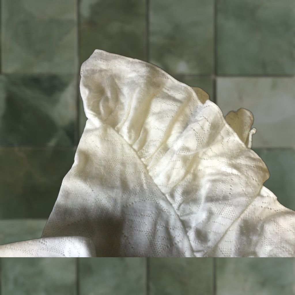 Vintage VINTAGE GLENTEX Women's White Shawl Scarf Acrylic Blend Solid Wrap Size ONE SIZE - 1 Thumbnail