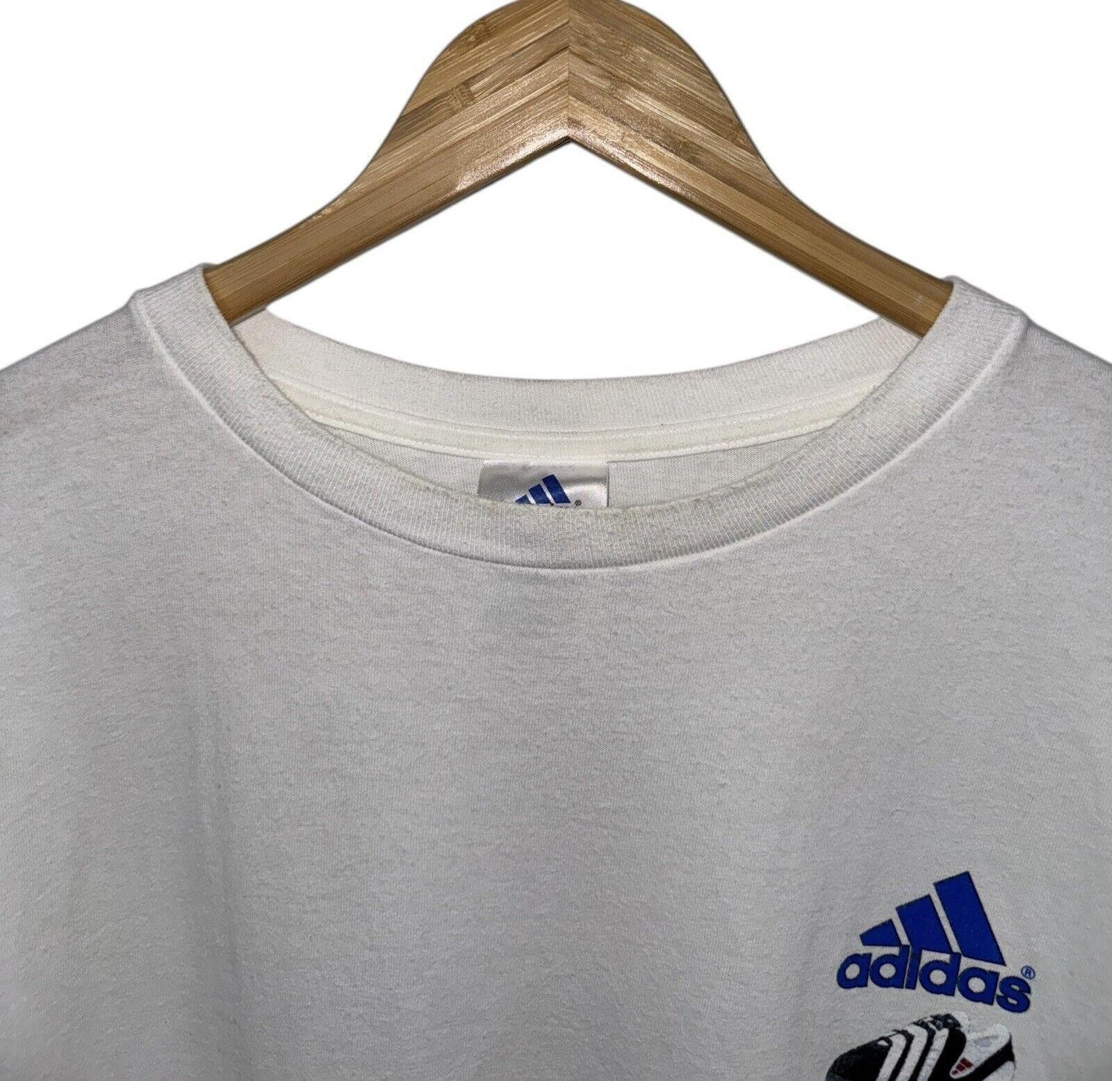 Adidas Vintage Adidas 90s History Of Running Track Shirt Sz XL RARE Size US XL / EU 56 / 4 - 4 Thumbnail