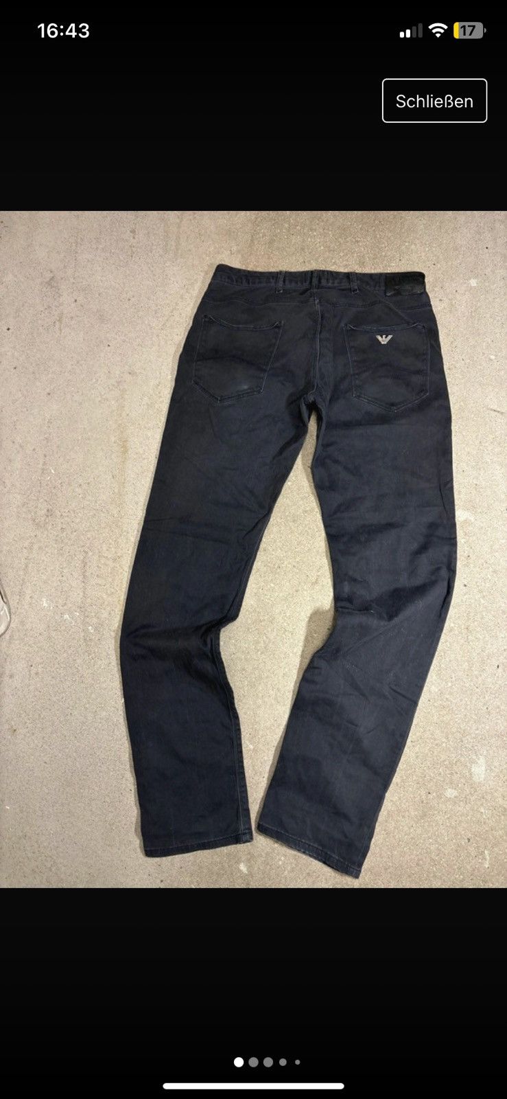 Giorgio Armani Black Vintage Armani Jeans | Wide 33 Length 34 Size US 33 - 1 Thumbnail