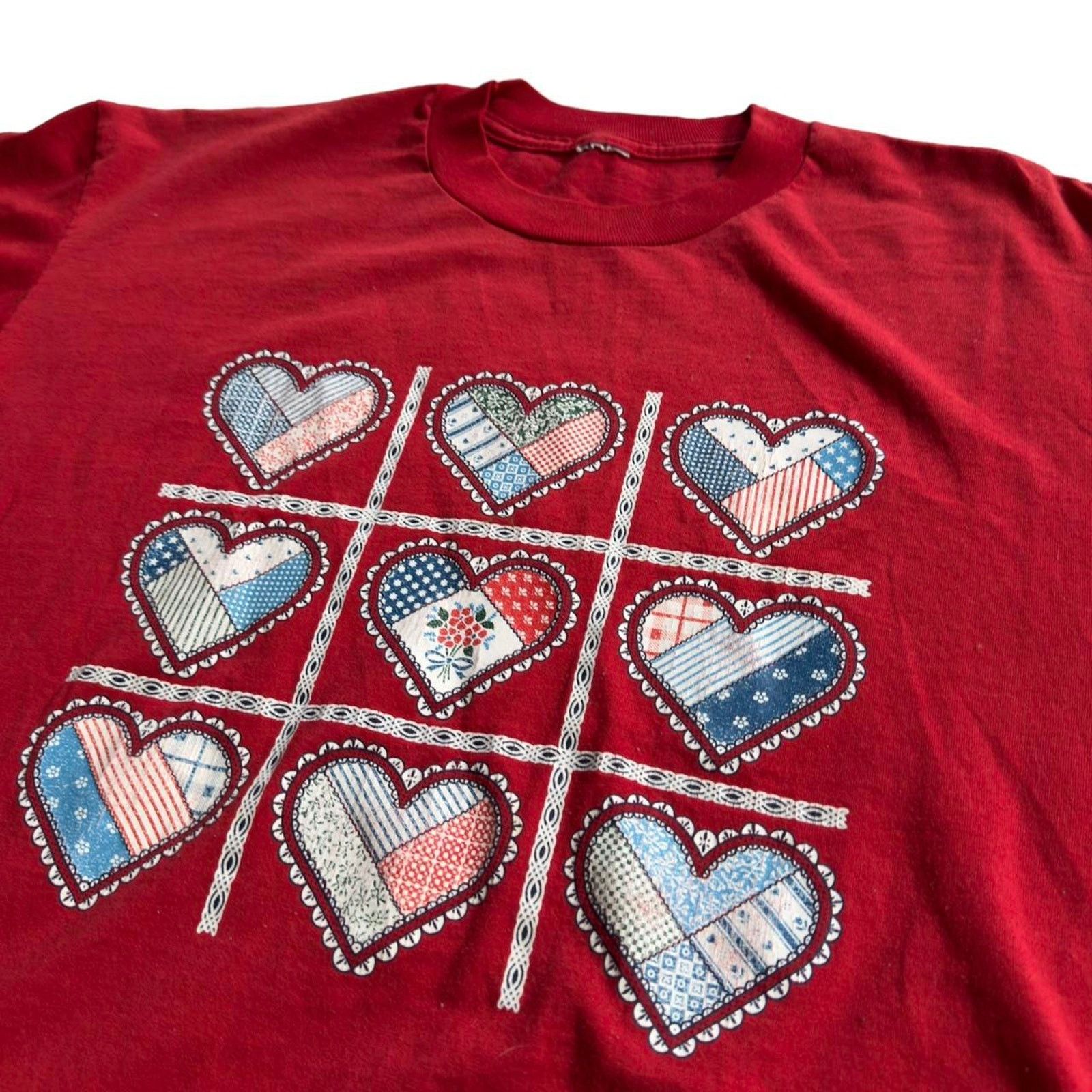 Vintage Vintage Red Pattern T-Shirt Size M / US 6-8 / IT 42-44 - 2 Thumbnail