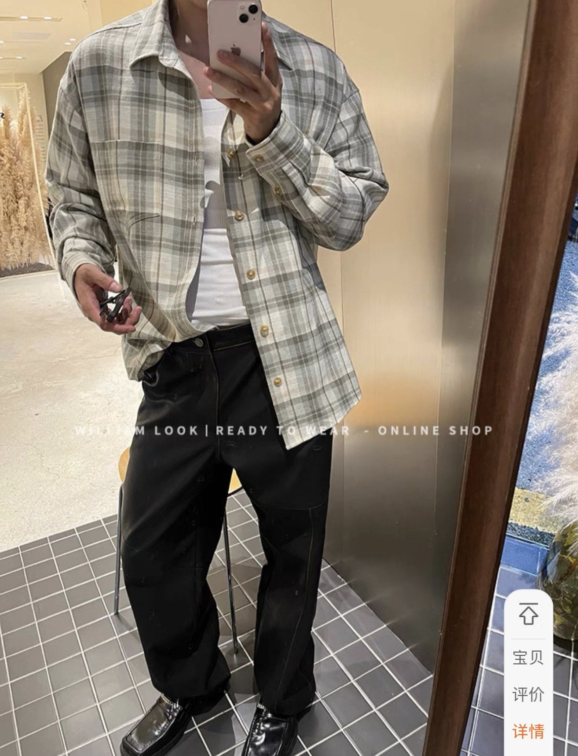 Other Unisex cotton checked shirt Size US S / EU 44-46 / 1 - 12 Thumbnail