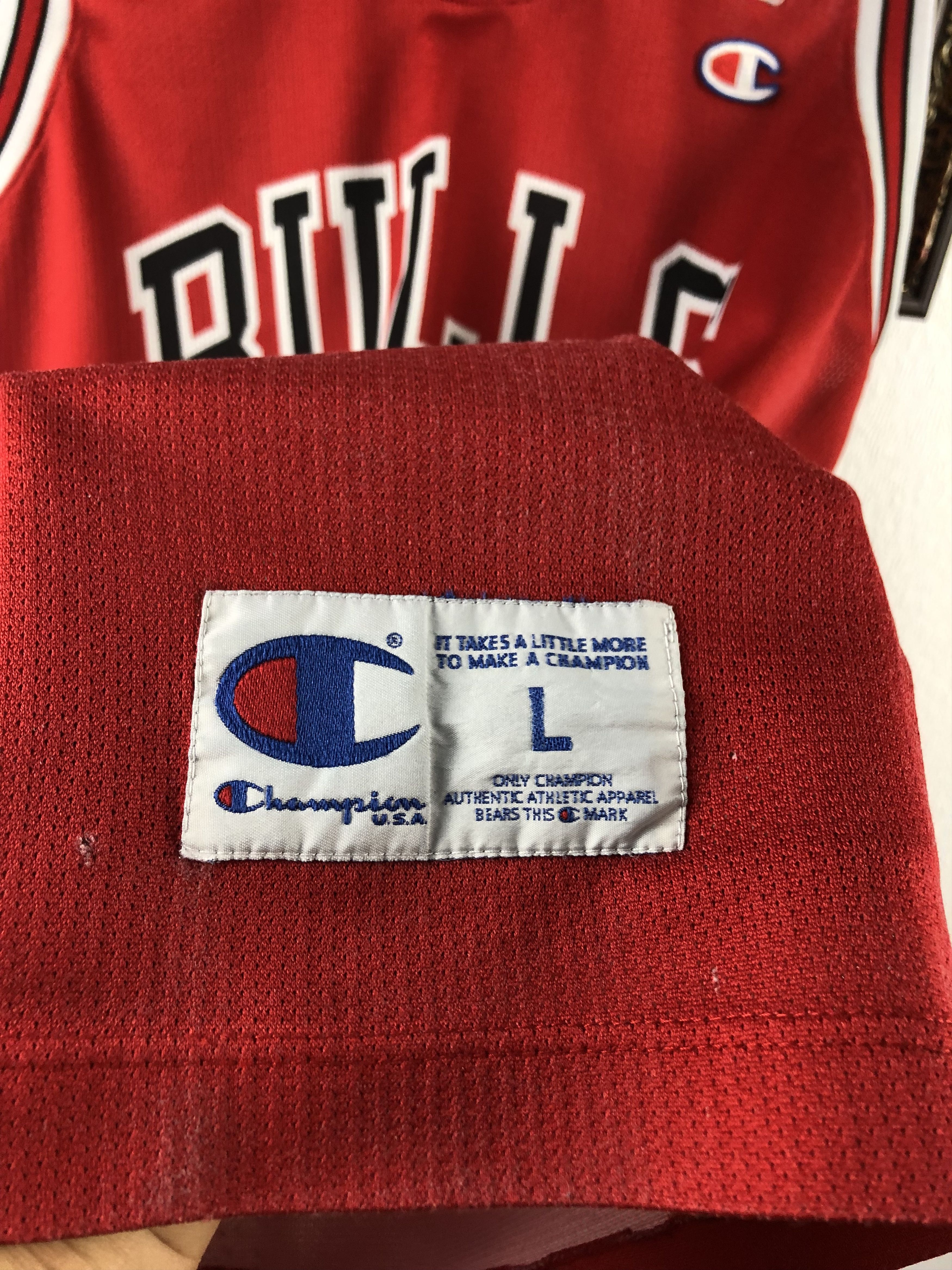 Champion Vintage 90's Champion Chicago Bulls Jordan Jersey Shirt Size US L / EU 52-54 / 3 - 8 Thumbnail