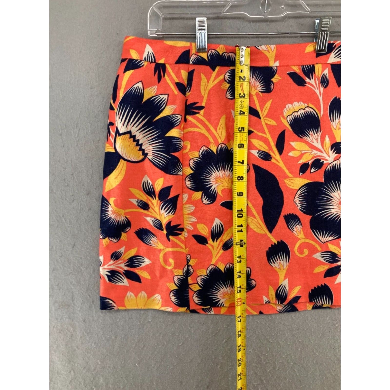 J.Crew J.CREW Skirt Mini Coral Floral Bohemian Linen Women size 2 Short Summer Spring Fall Size 26" / US 2 / IT 38 - 4 Thumbnail