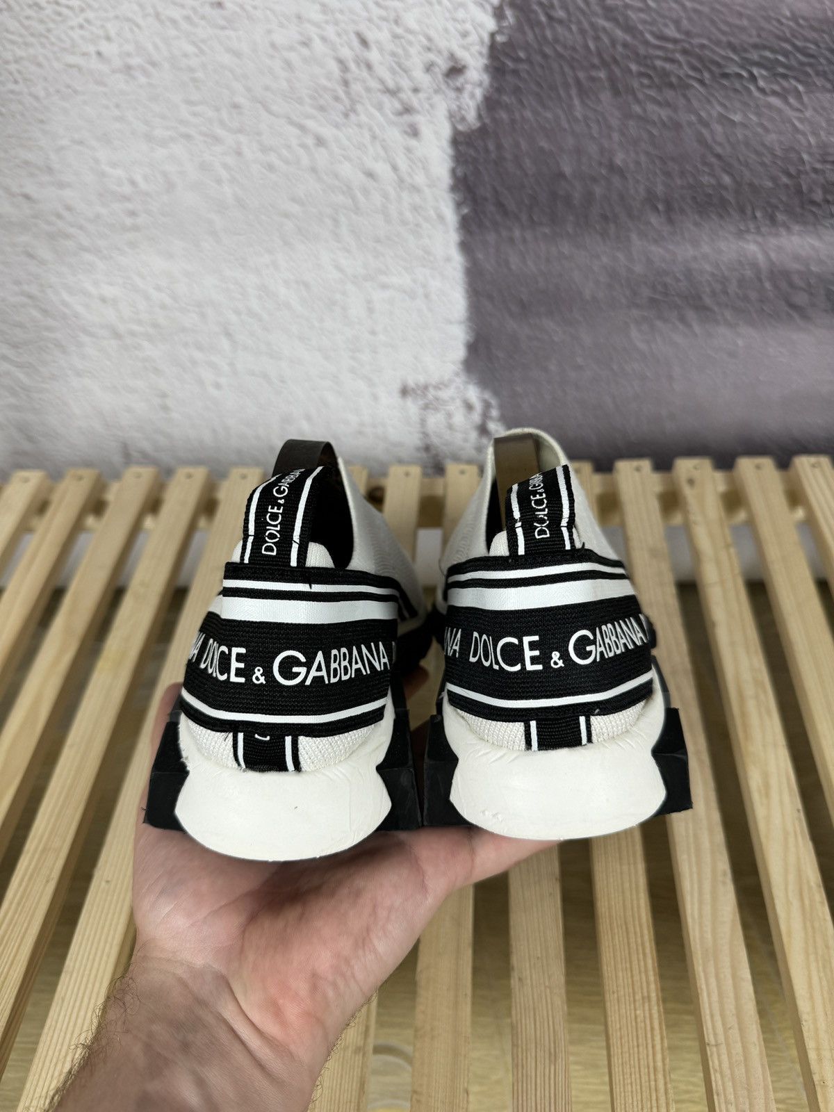 Dolce & Gabbana Dolce & Gabbana white/black big logo sneakers luxury Size US 9 / IT 39 - 9 Thumbnail