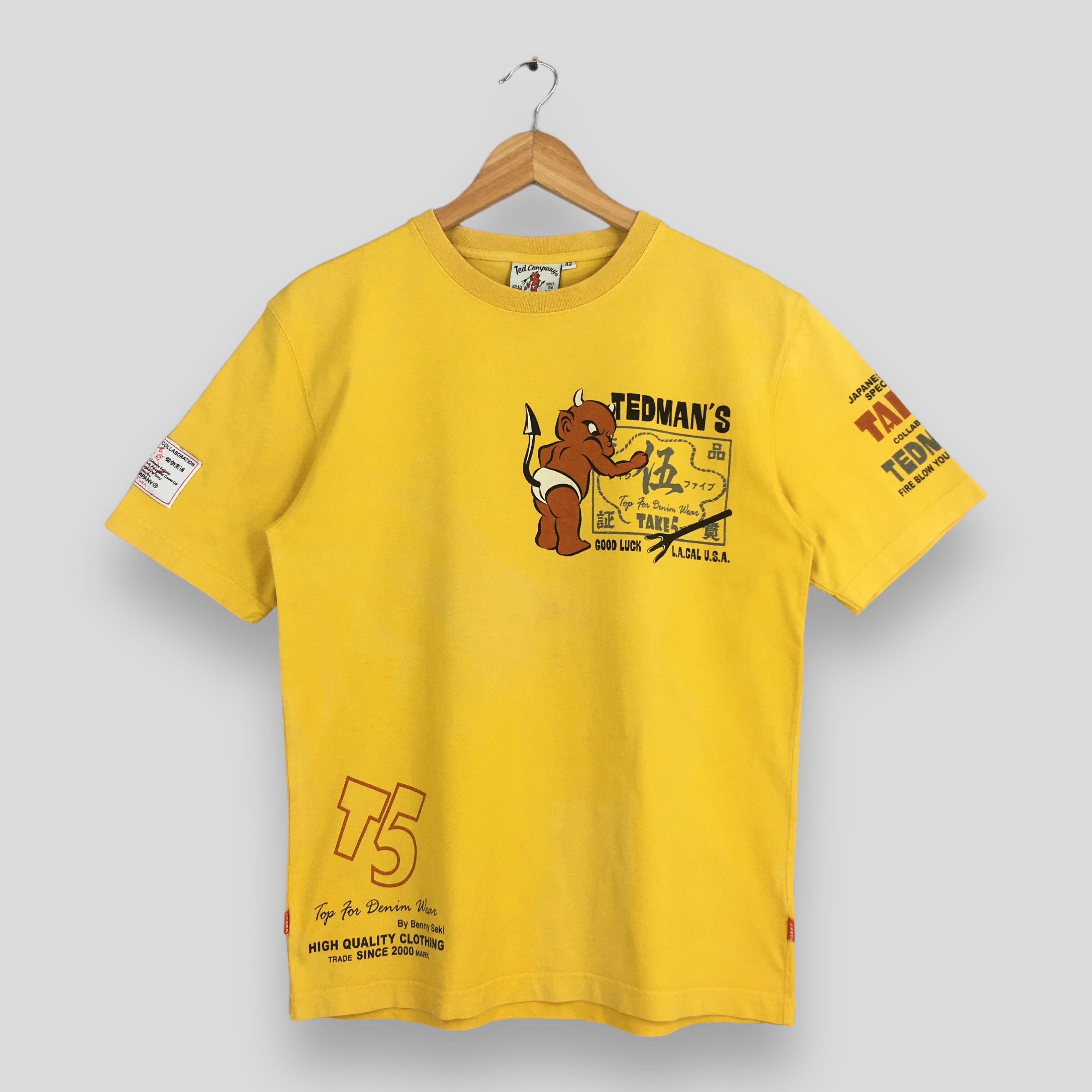 Other Vintage Ted Company Tedman Take 5 Yellow T shirt Medium Size US M / EU 48-50 / 2 - 1 Thumbnail