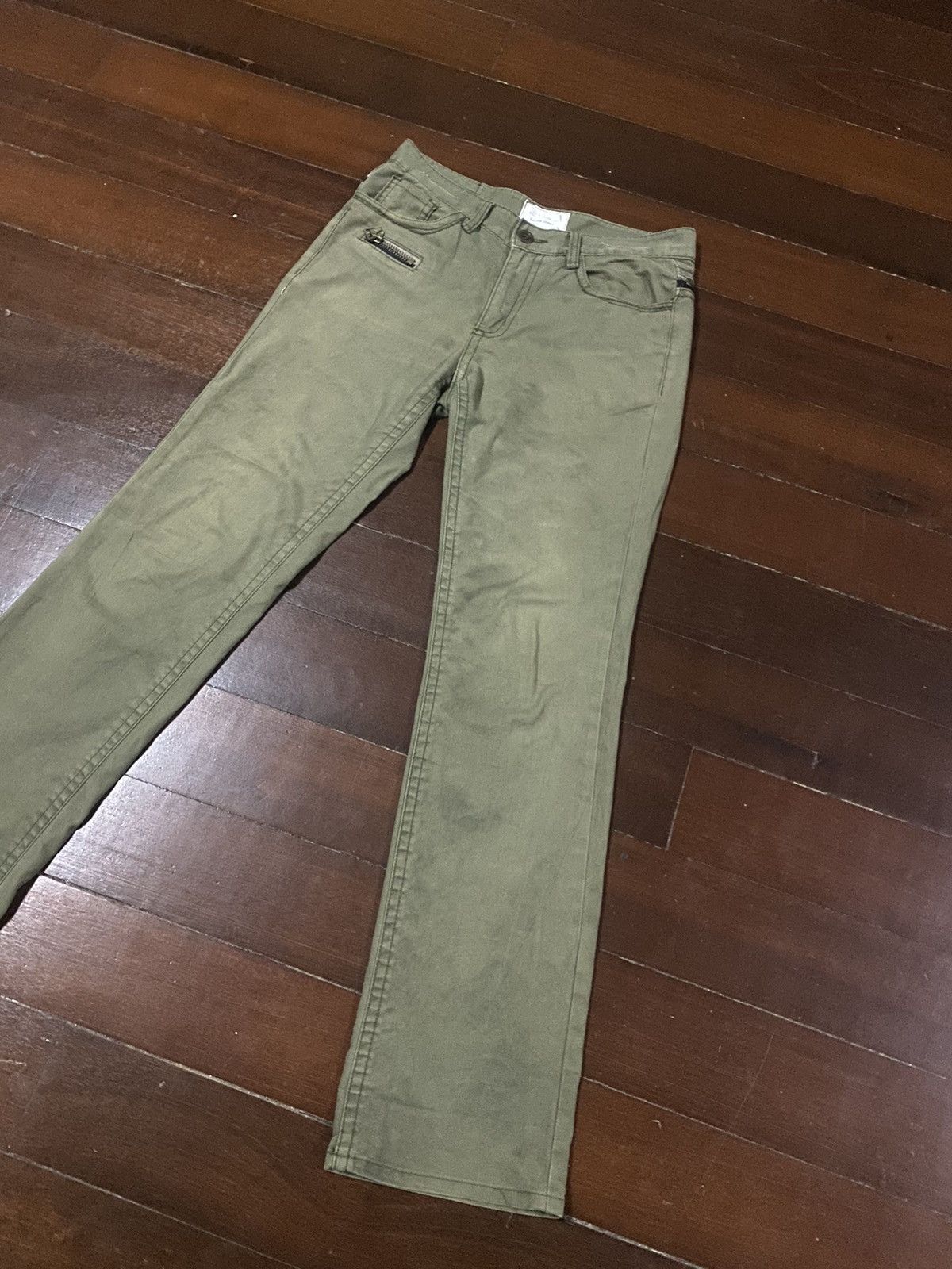 If Six Was Nine × Japanese Brand FIRE LOLITA JEANS ZIPPER OLIVE Size US 35 - 3 Thumbnail