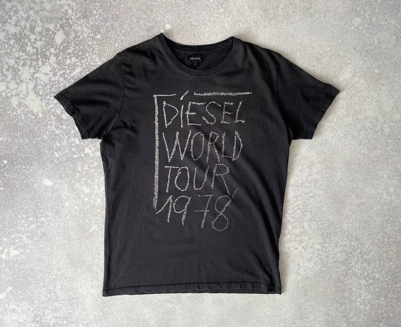 Diesel × Vintage Vintage Diesel World Tour T-shirt Big Logo Y2K Rare Item Size US L / EU 52-54 / 3 - 1 Thumbnail