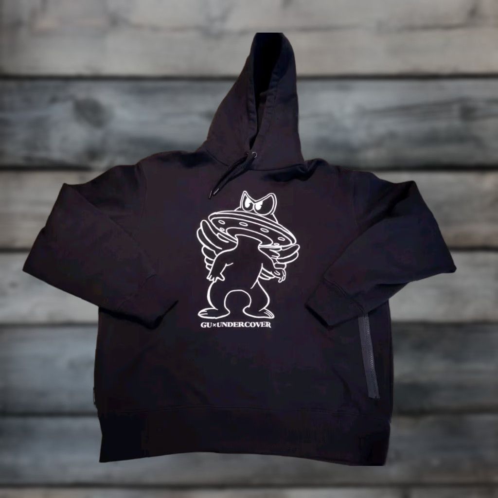 Undercover GU x Undercover Black Hoodie Graphic Alien Pullover Sweatshirt Size M Rare Mens Size US M / EU 48-50 / 2 - 1 Thumbnail