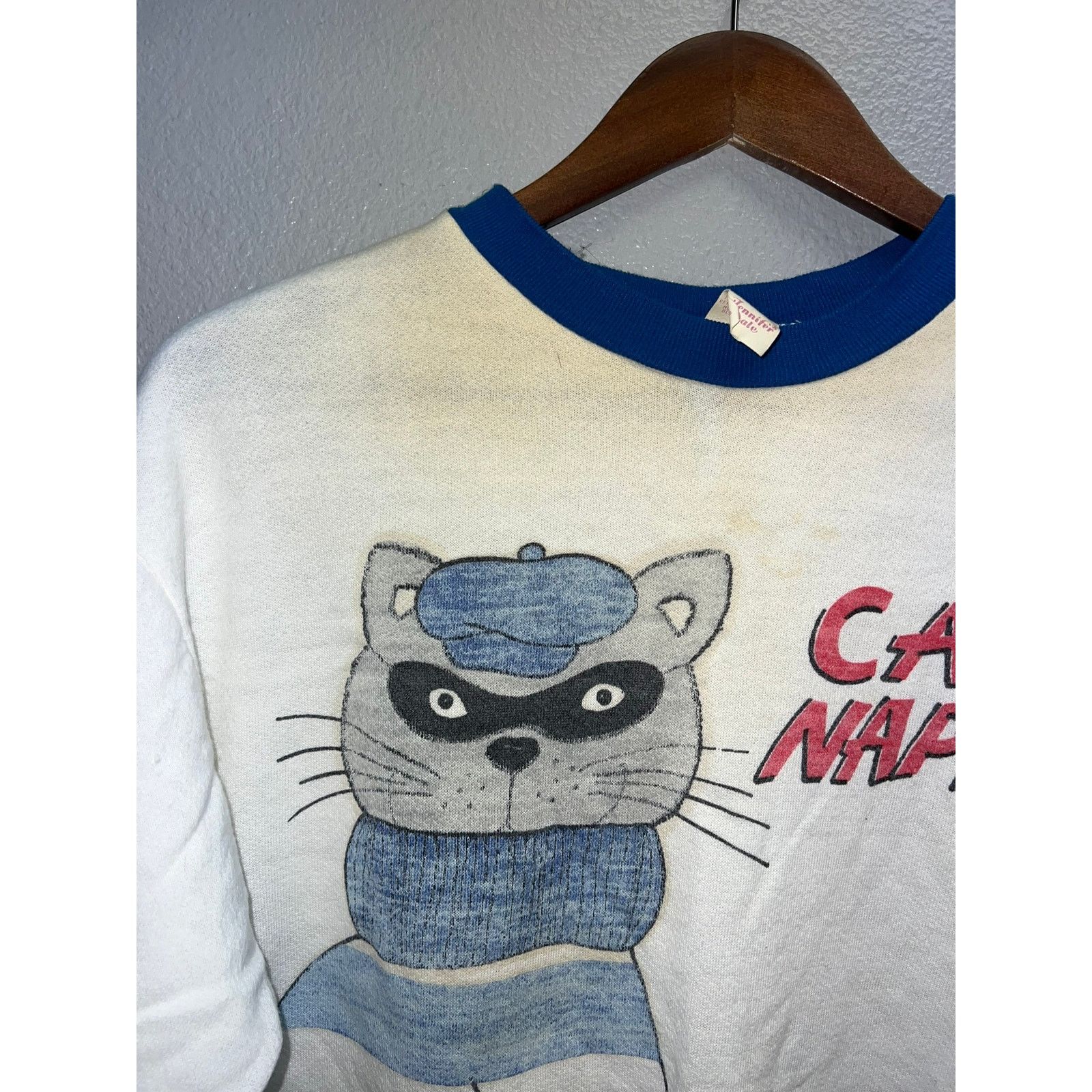Vintage Vintage Cat Sleeper Shirt Napping Nap Graphic Top Tee 80s 13 Size XL / US 12-14 / IT 48-50 - 2 Thumbnail