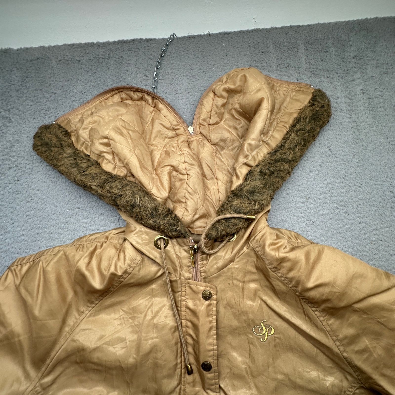 Southpole Vintage Y2K Southpole Gold Flight Bomber Jacket Womens Small Size S / US 4 / IT 40 - 7 Thumbnail