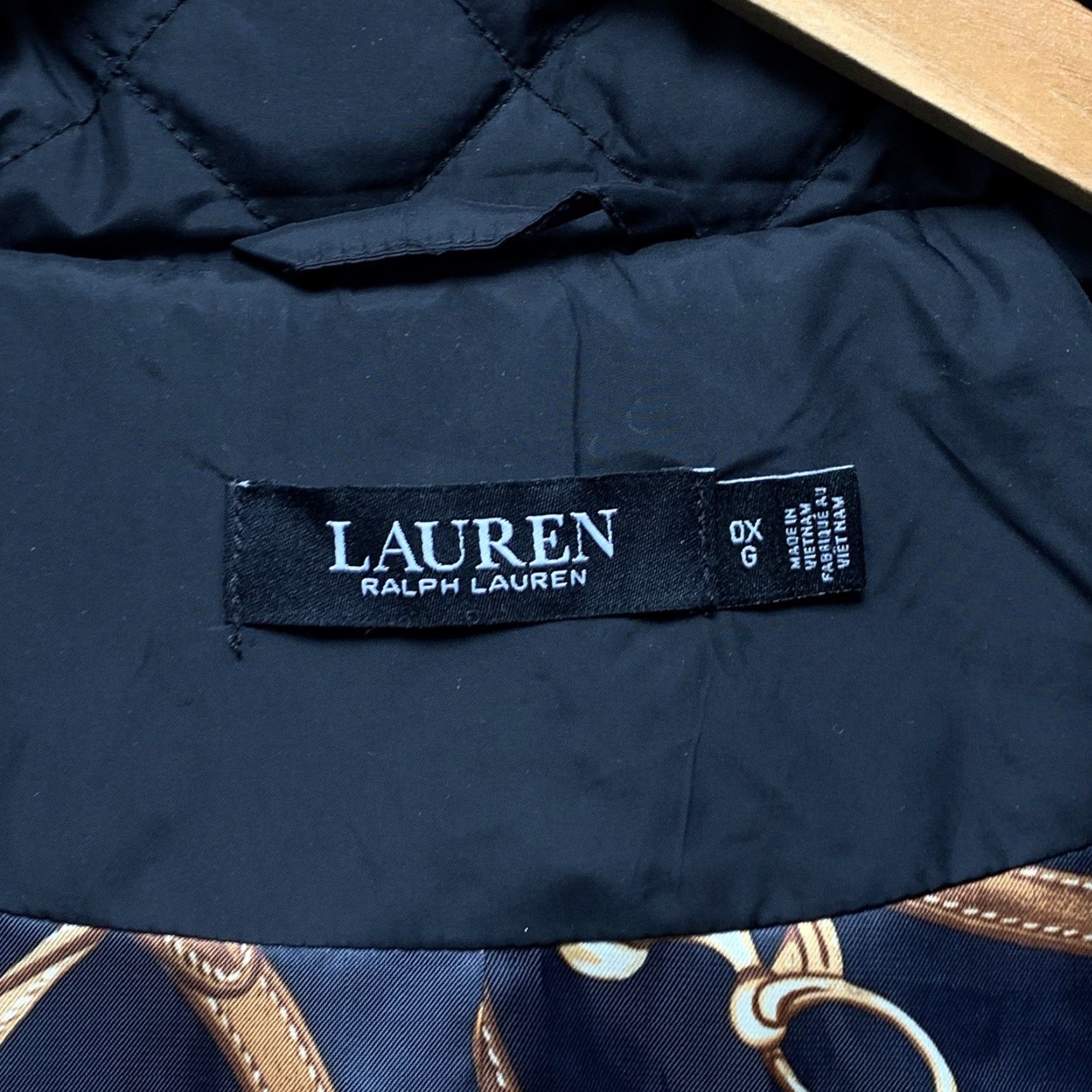 Ralph Lauren VINTAGE LRL Lauren Ralph Lauren Black Quilted Hooded Coat Womens Size 0X Equestrian Size XL / US 12-14 / IT 48-50 - 4 Thumbnail