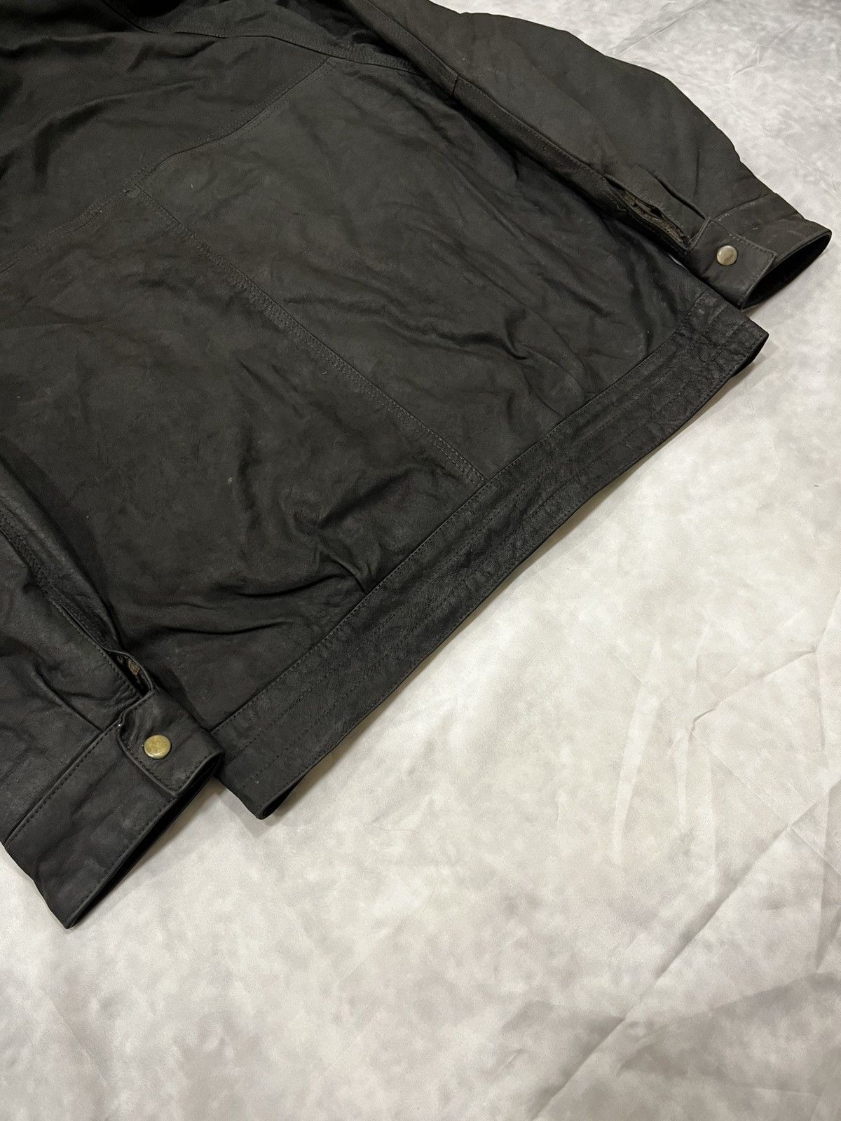 Vintage Skipper Vintage Leather Waxed Metal Lockers Fireman Jacket Size US M / EU 48-50 / 2 - 15 Thumbnail